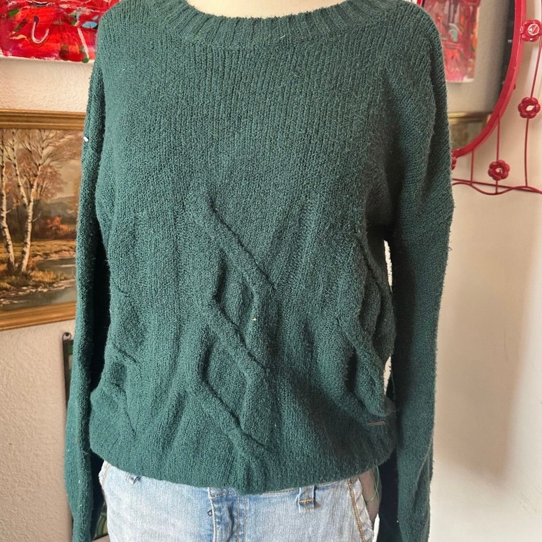 Hollister hollister dark green long sleeve sweater Size S / US 4 / IT 40 - 2 Thumbnail