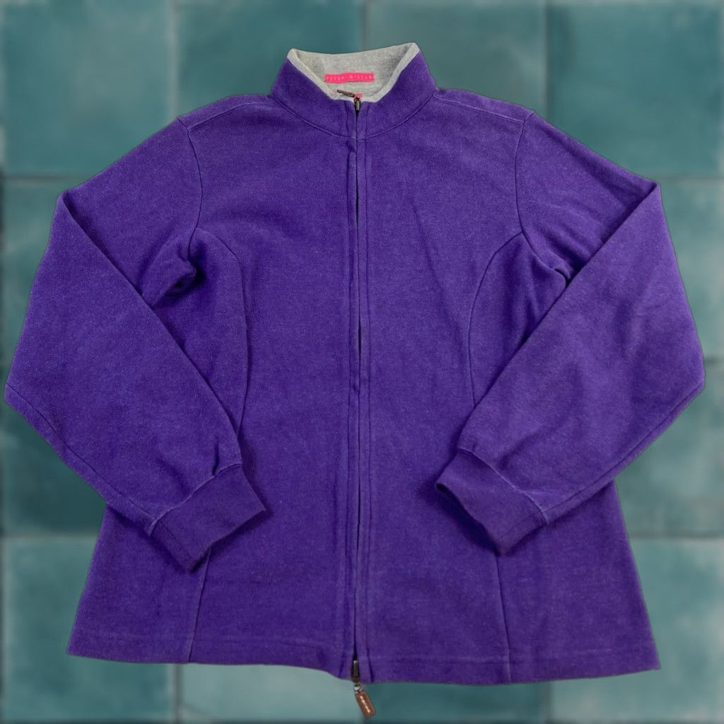 Peter Millar Peter Millar Jacket Women's Medium Purple Long Sleeve Mock Neck Casual Full Zip Size M / US 6-8 / IT 42-44 - 1 Thumbnail