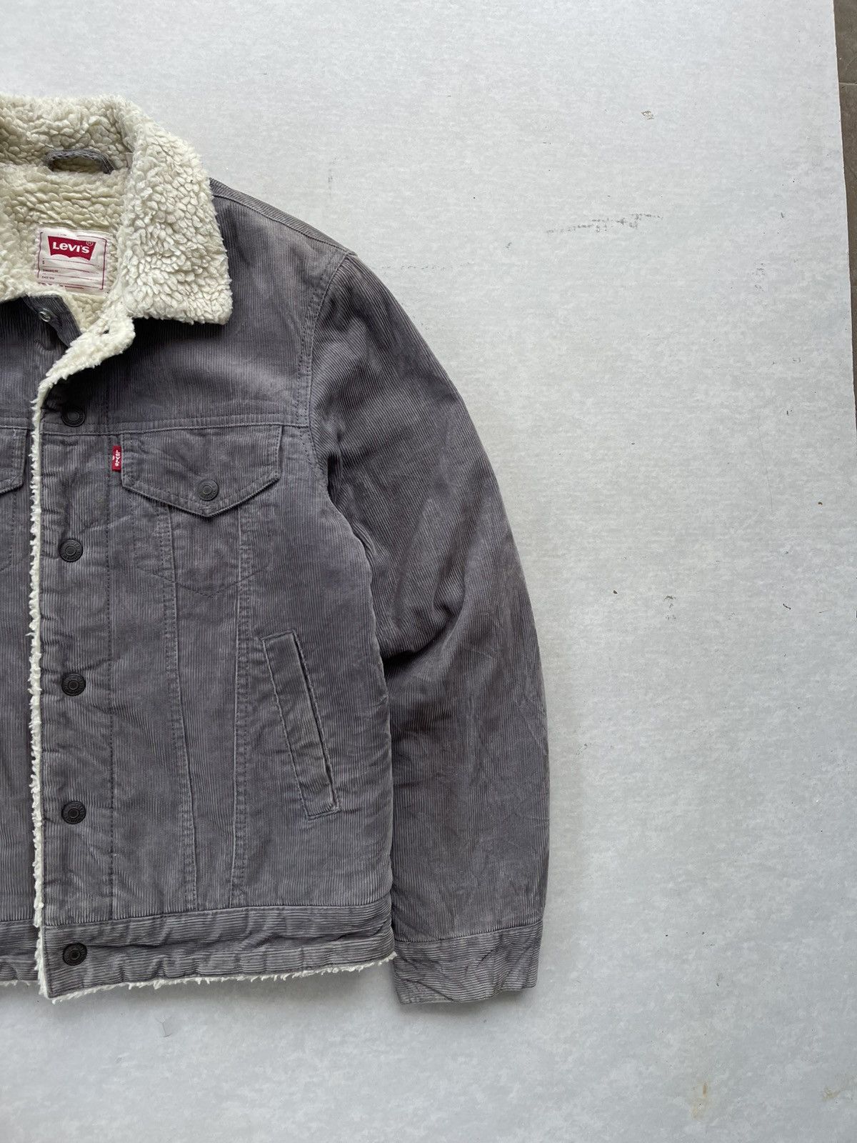 Levi's Vintage Clothing 🔥 Levis Men's Sherpa Corduroy Trucker Jacket Size US S / EU 44-46 / 1 - 8 Thumbnail