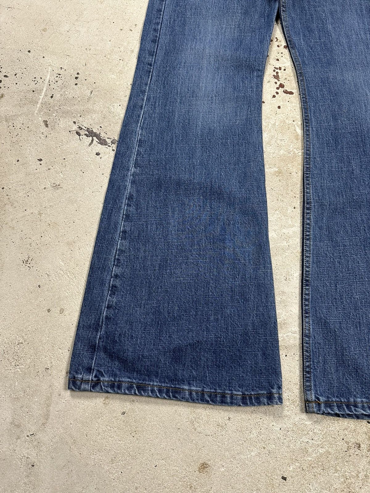 Japanese Brand × Vintage Vintage Y2K Flared Wide Leg Blue Denim Pants Size US 30 / EU 46 - 4 Thumbnail