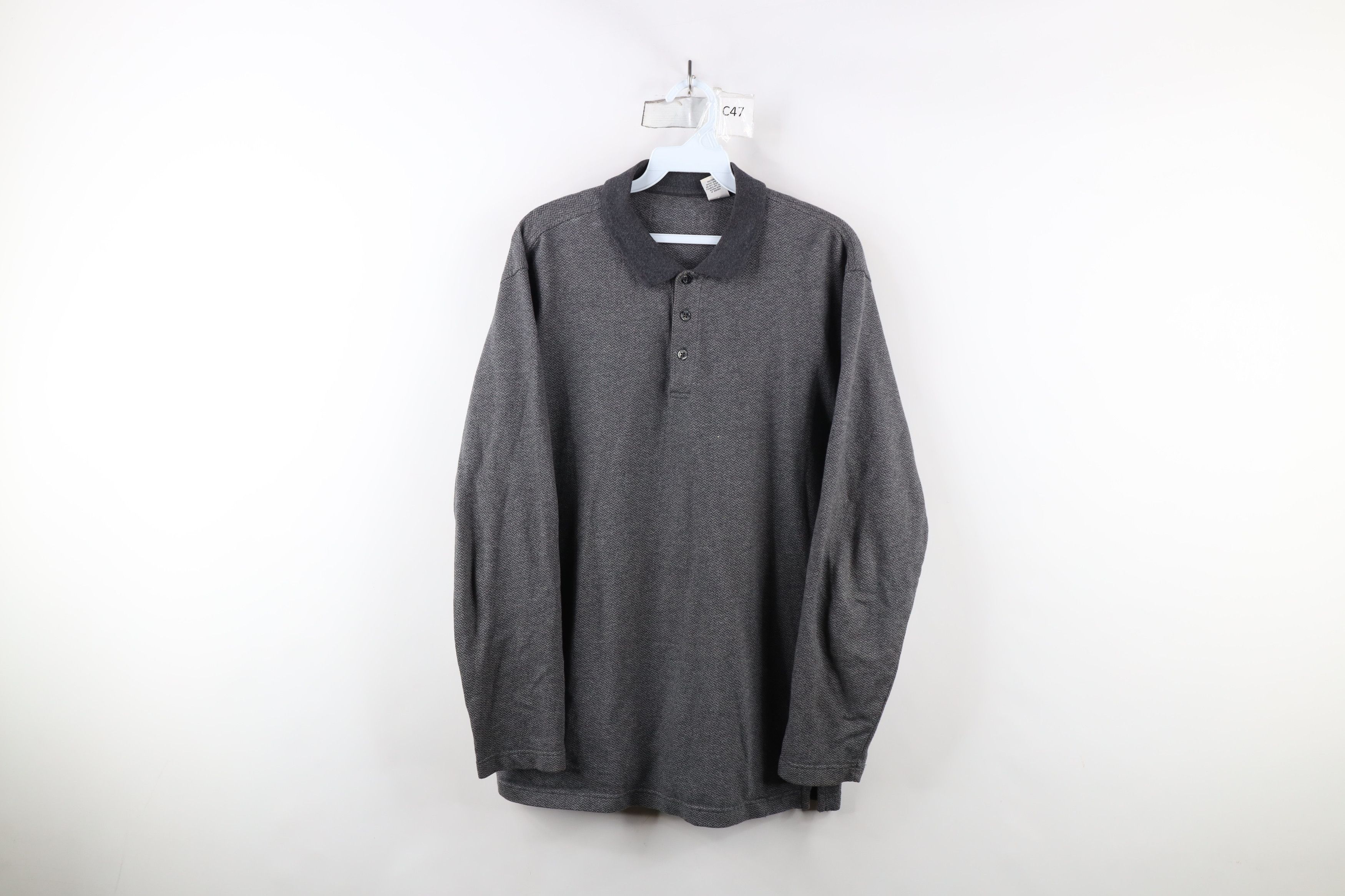 Vintage Vintage 90s Streetwear Long Sleeve Rugby Polo Shirt Size US M / EU 48-50 / 2 - 1 Thumbnail