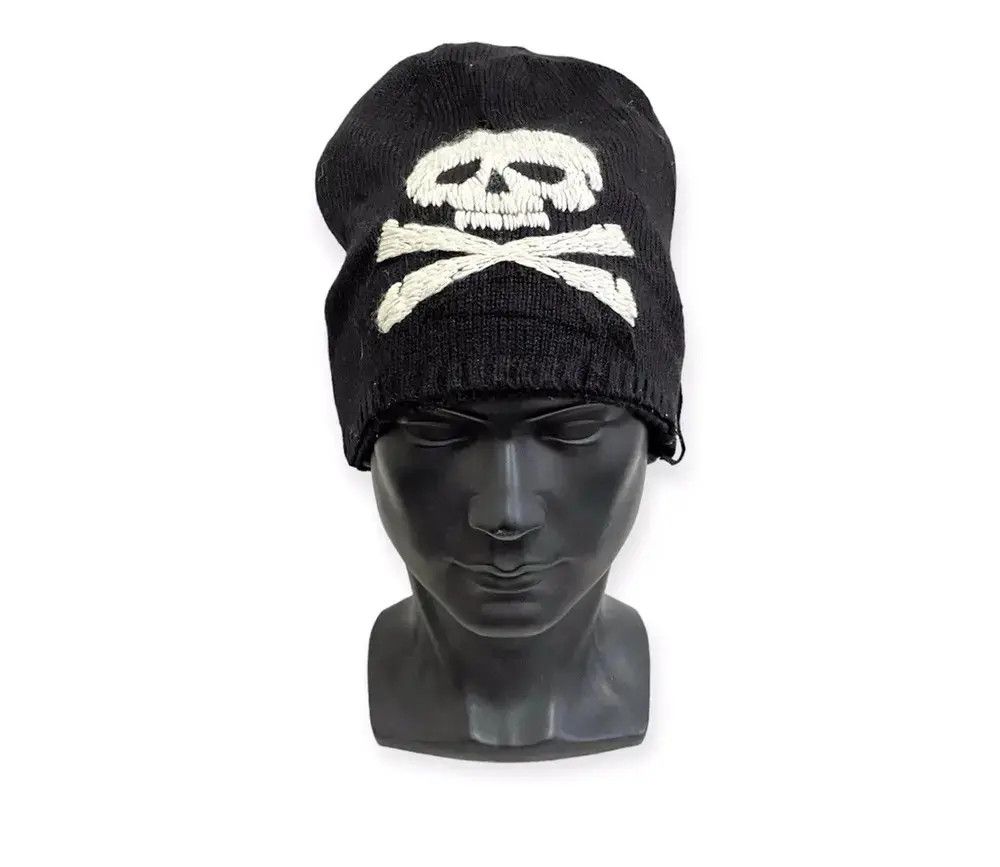 Vintage Japanese Brand Glad New Embroidery Skull Big Logo Beanie Hat Size ONE SIZE - 1 Thumbnail
