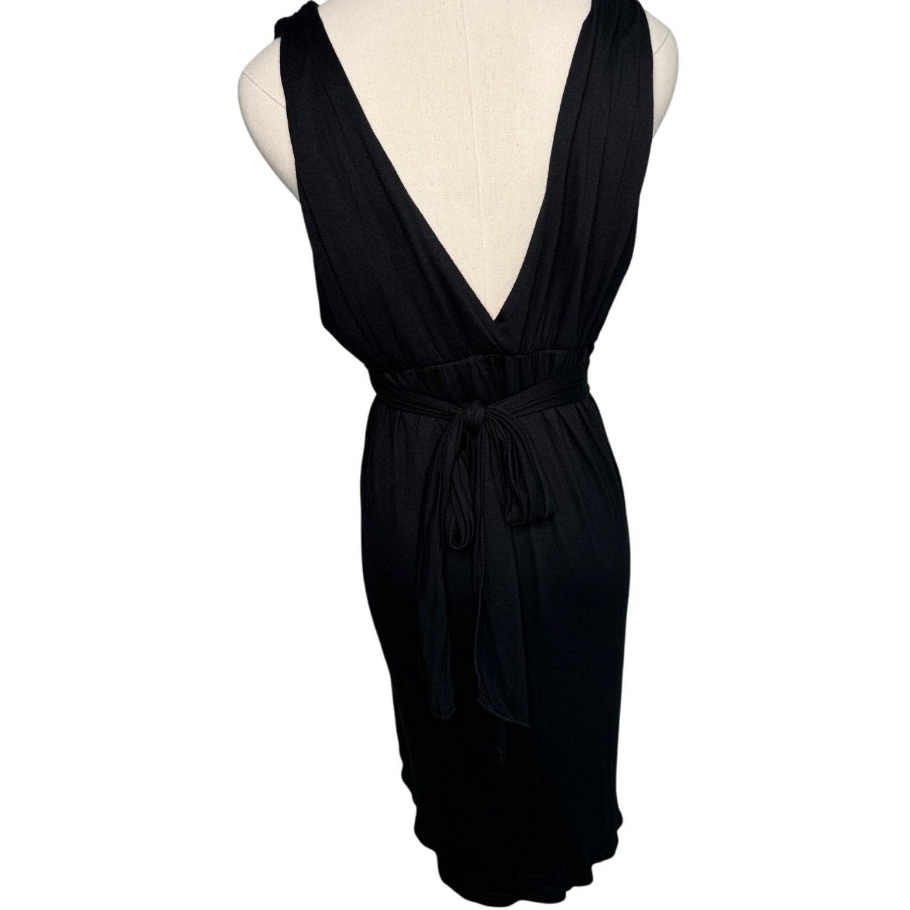 Vintage Vintage 80s deep V rosette tie back party dress size M/L Size M / US 6-8 / IT 42-44 - 3 Thumbnail