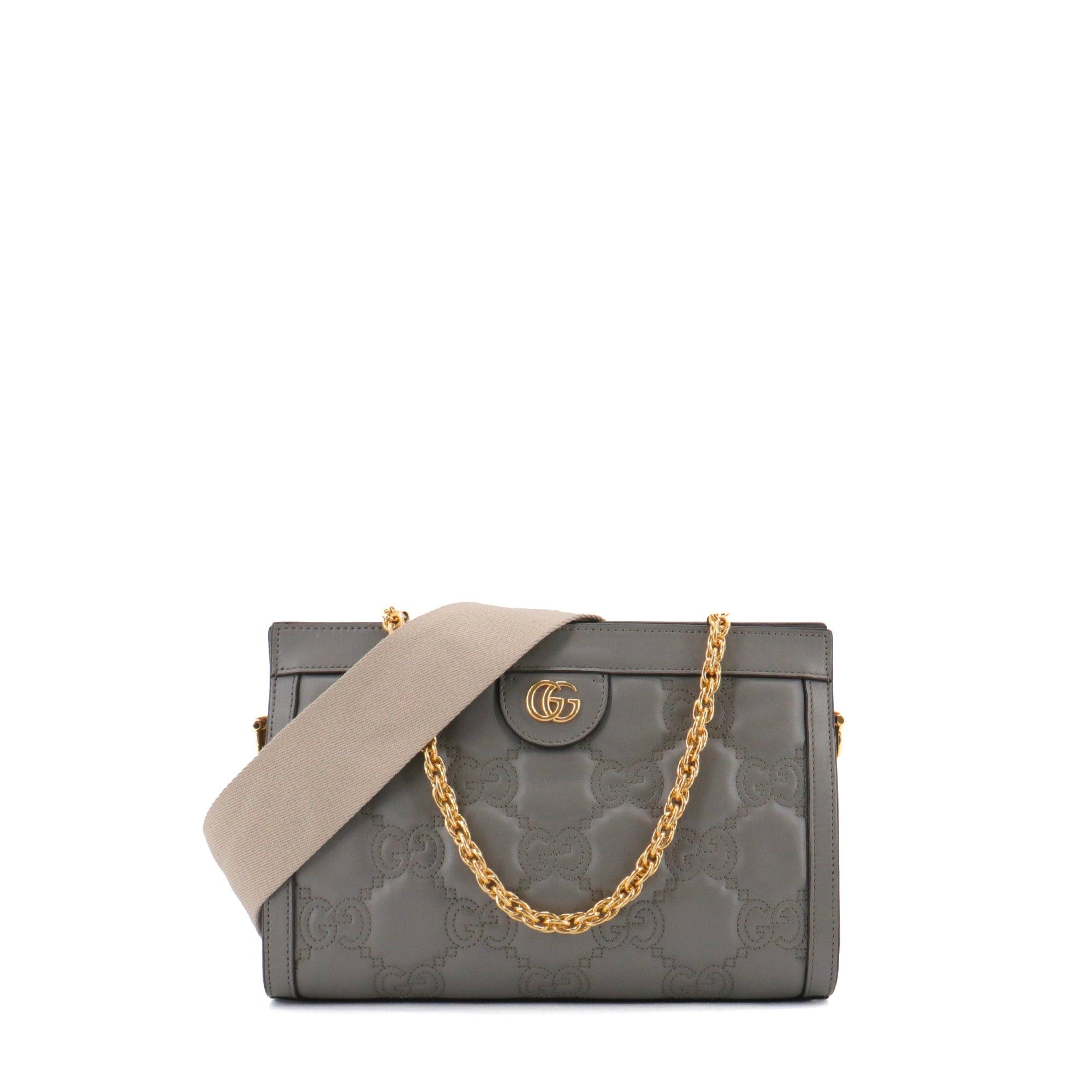 Gucci - GG Gucci Shoulder Bag In Gray Quilted Leather in Grey, Women's