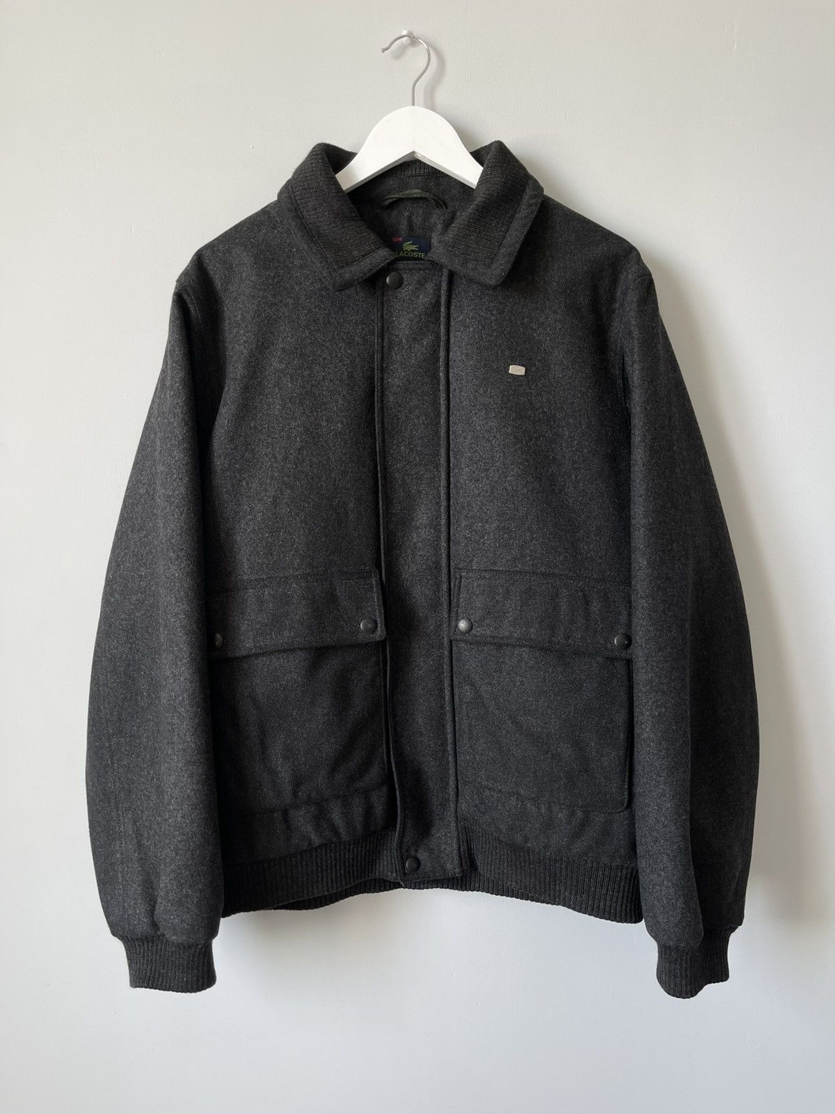 Lacoste VINTAGE LACOSTE WOOL BOMBER JACKET 90'S OLDMONEY FRANCE Size US L / EU 52-54 / 3 - 1 Thumbnail