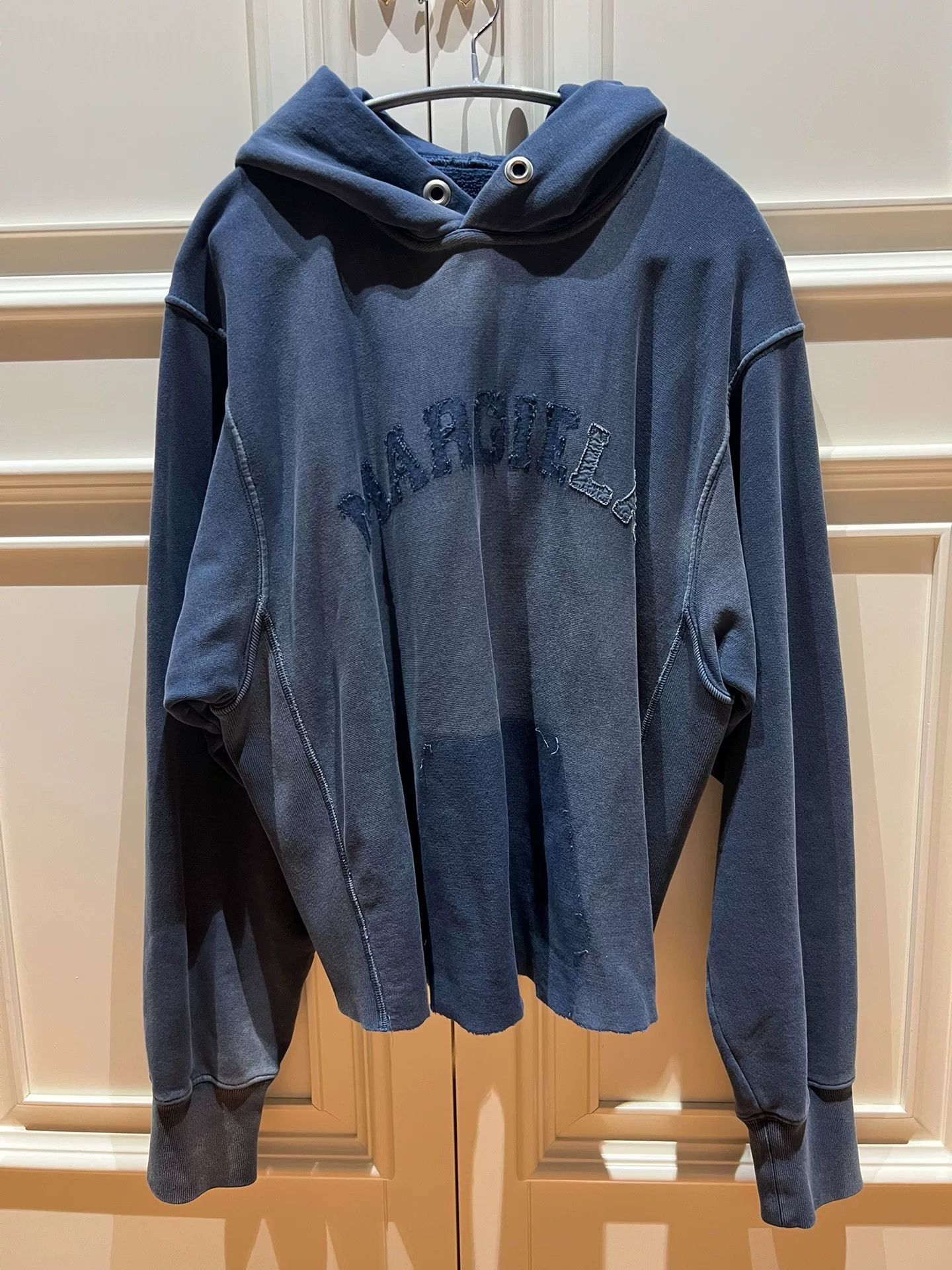 Maison Margiela Maison Margiela Blue Washed Hoodie Size US S / EU 44-46 / 1 - 1 Thumbnail