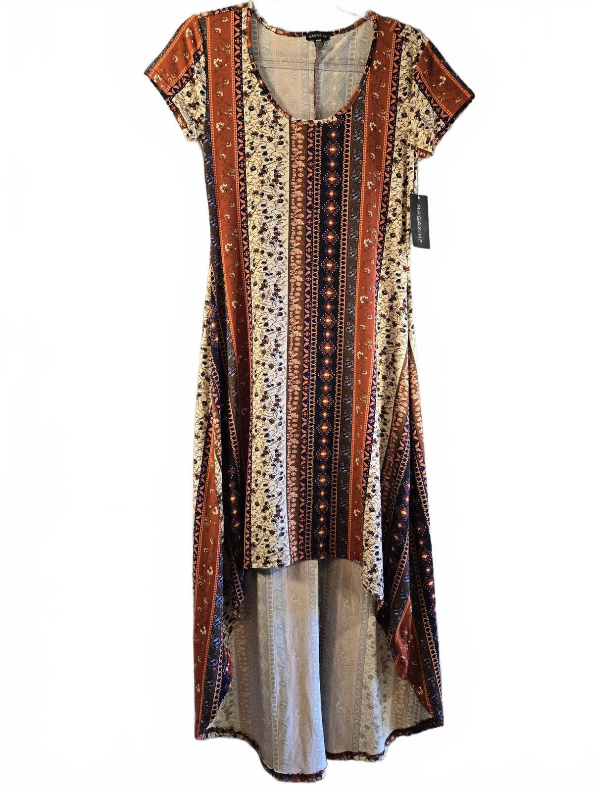 POP MAGAZINE Boho Patchwork Floral High-low Maxi Dress NWT Sz M Size M / US 6-8 / IT 42-44 - 2 Thumbnail