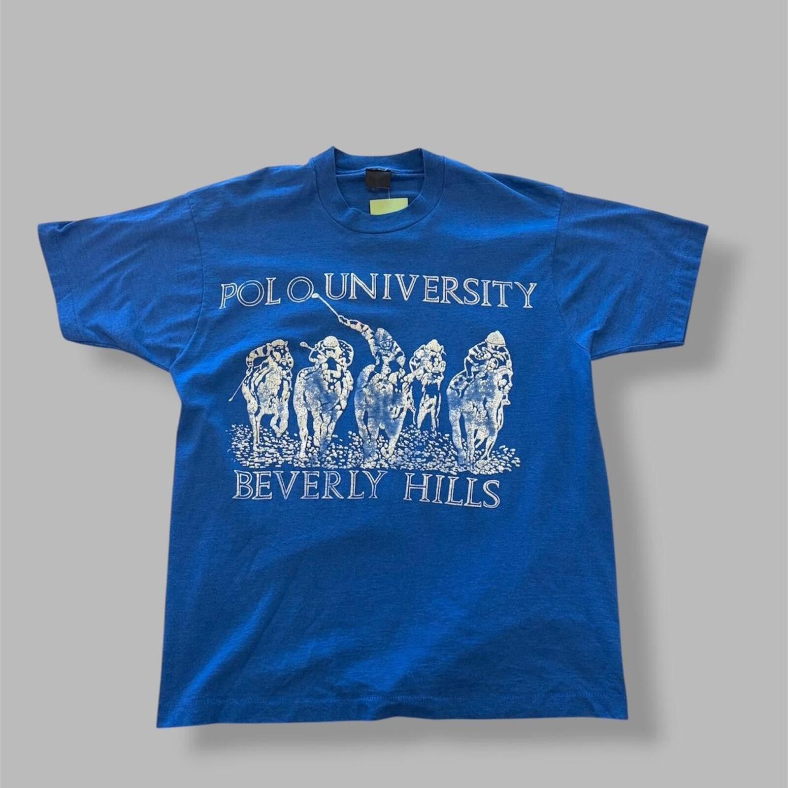Vintage 90s Polo University Tee Size US XL / EU 56 / 4 - 1 Thumbnail