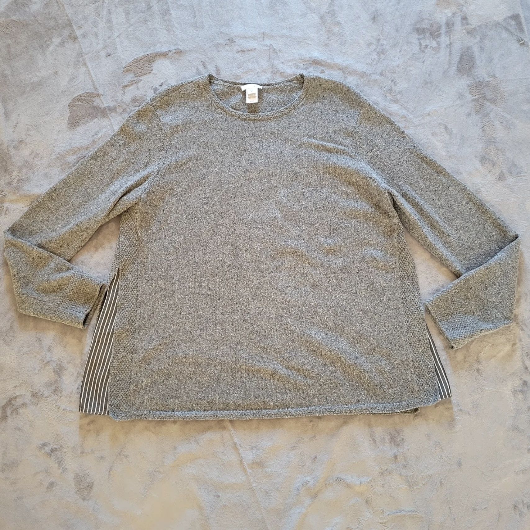 J. Jill J Jill Sweater Top Womens Medium Gray Silk Blend Long Sleeve Classic Career Shirt Size M / US 6-8 / IT 42-44 - 2 Thumbnail