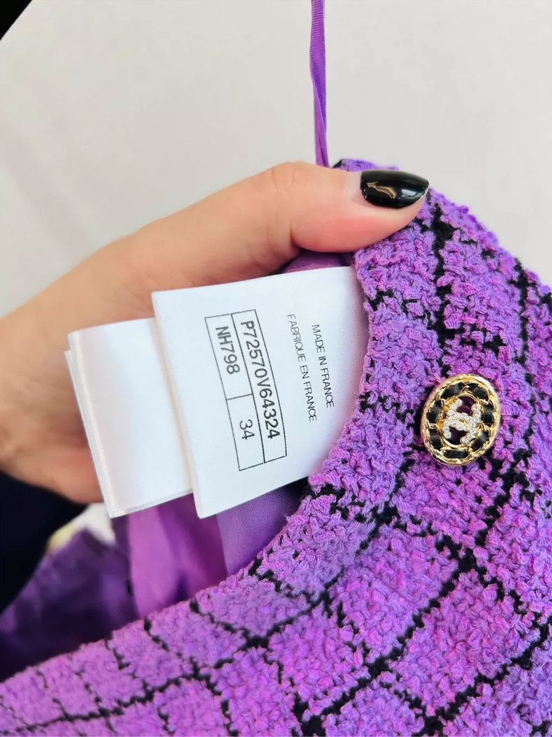 Chanel Chanel 22 purple skirt Size 42" / US 20 - 4 Thumbnail