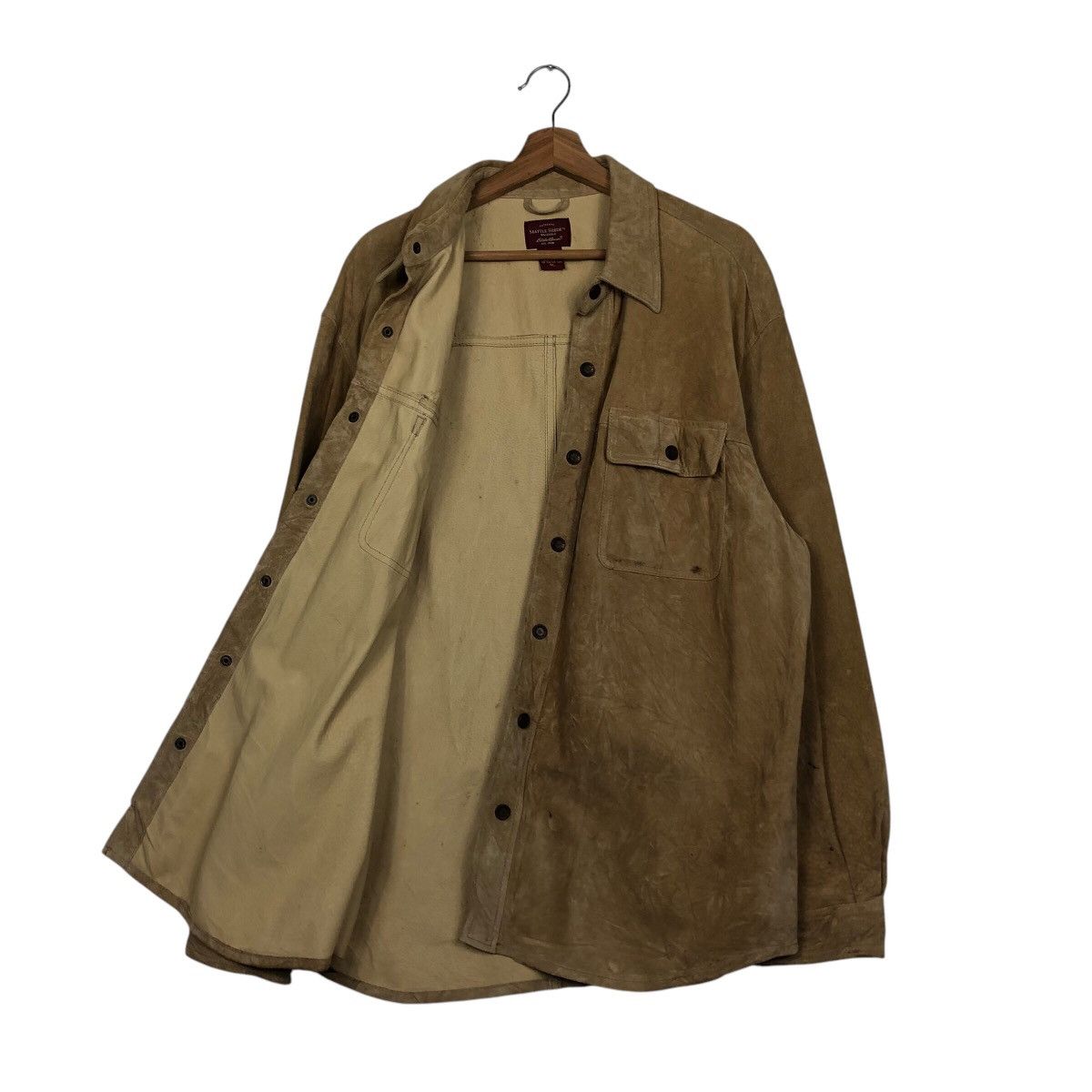 Eddie Bauer Vintage Biker Button Leather Jacket Eddie Bauer IsseyMiyake Size US XL / EU 56 / 4 - 12 Thumbnail