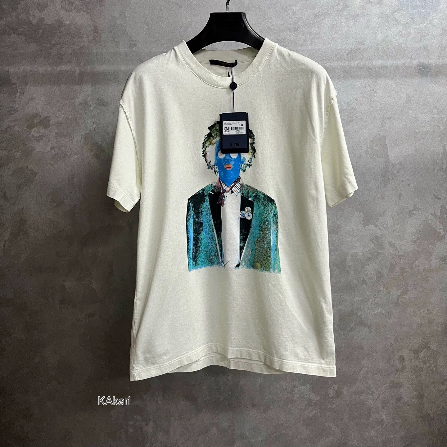 Louis Vuitton Louis Vuitton White Worker Print T-Shirt Size US L / EU 52-54 / 3 - 1 Thumbnail