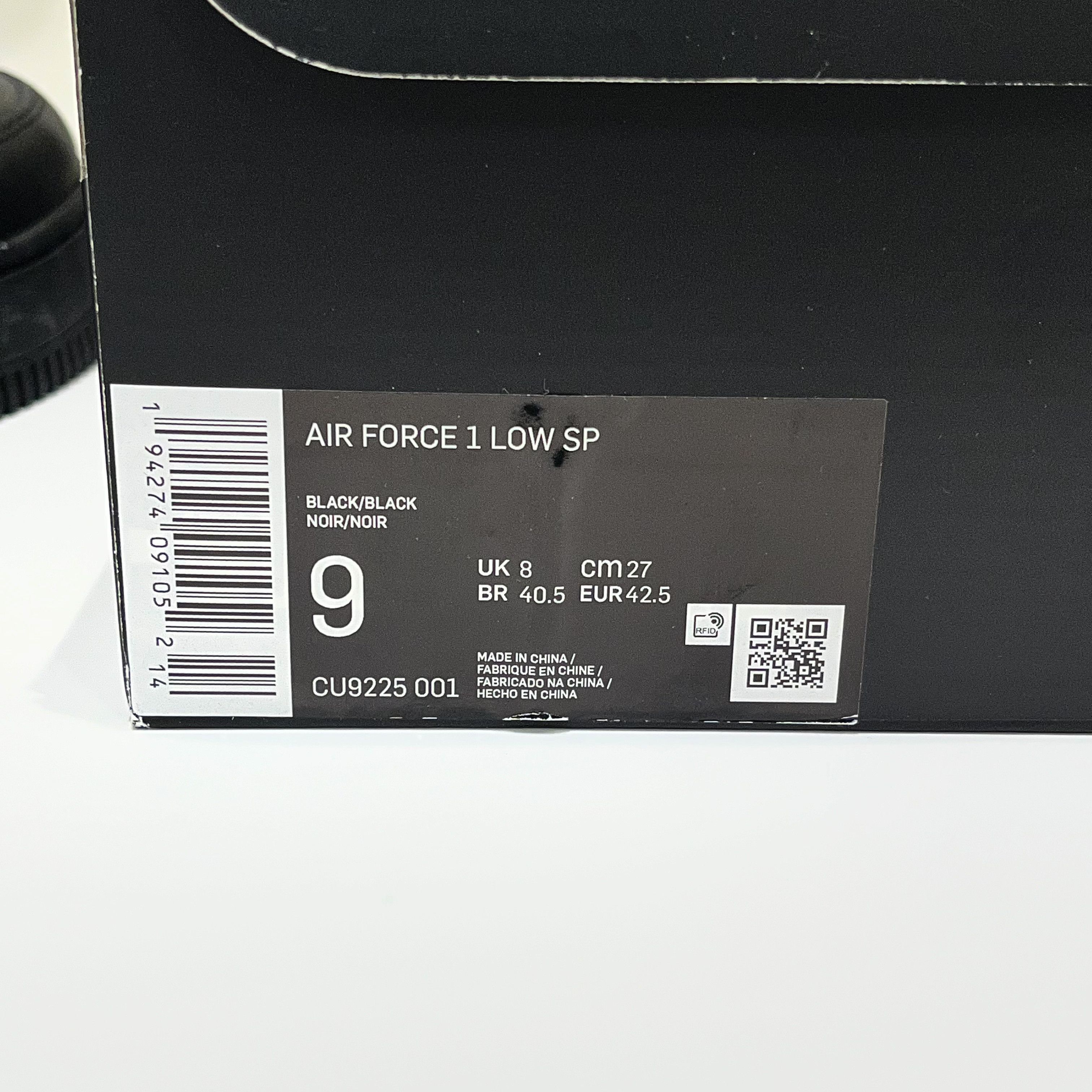 Nike × Supreme Nike Air Force 1 Low Supreme Black Size US 9 / EU 42 - 7 Thumbnail