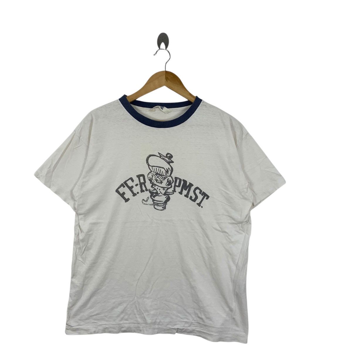 45rpm Vintage 45RPM 45 RPM JAPAN STUDIO Ringer Tee Shirt Top Size M / US 6-8 / IT 42-44 - 3 Thumbnail
