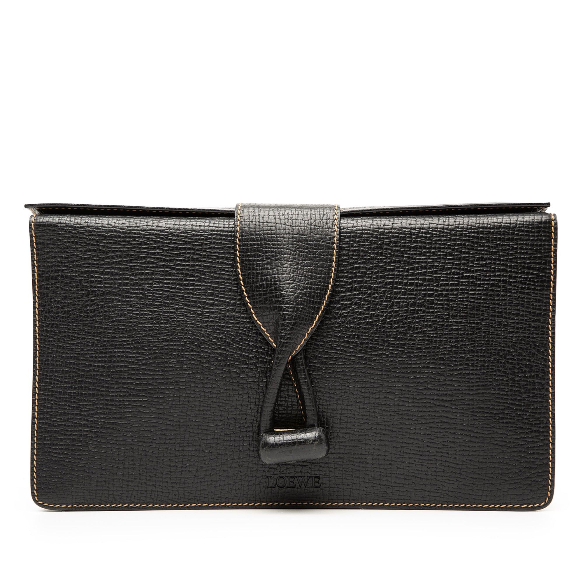 Leather Toggle Clutch