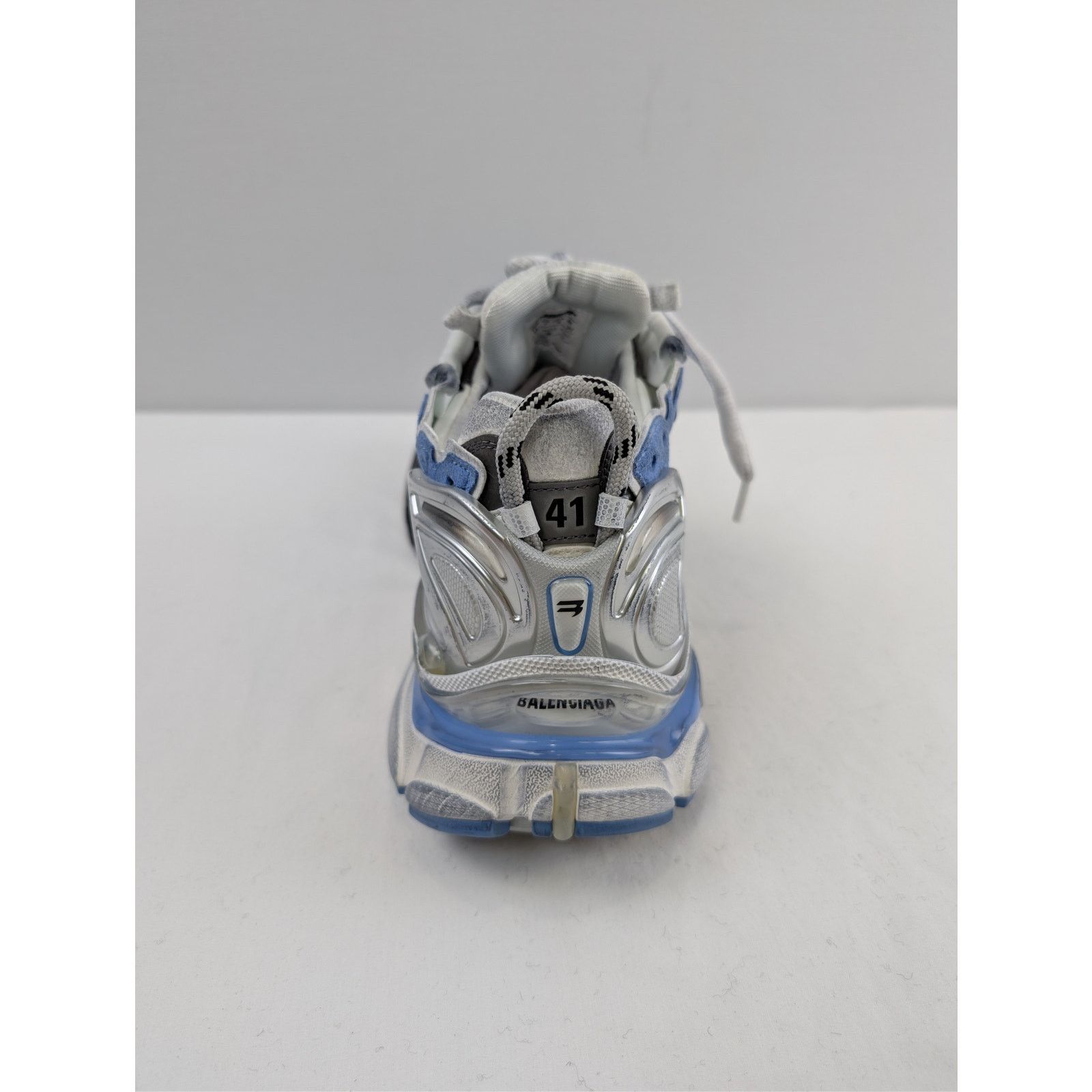 Balenciaga o1rshd1 Q:2 / Nylon Suede Mesh Runner Sneakers in Multicolor Size US 9 / EU 42 - 13 Thumbnail