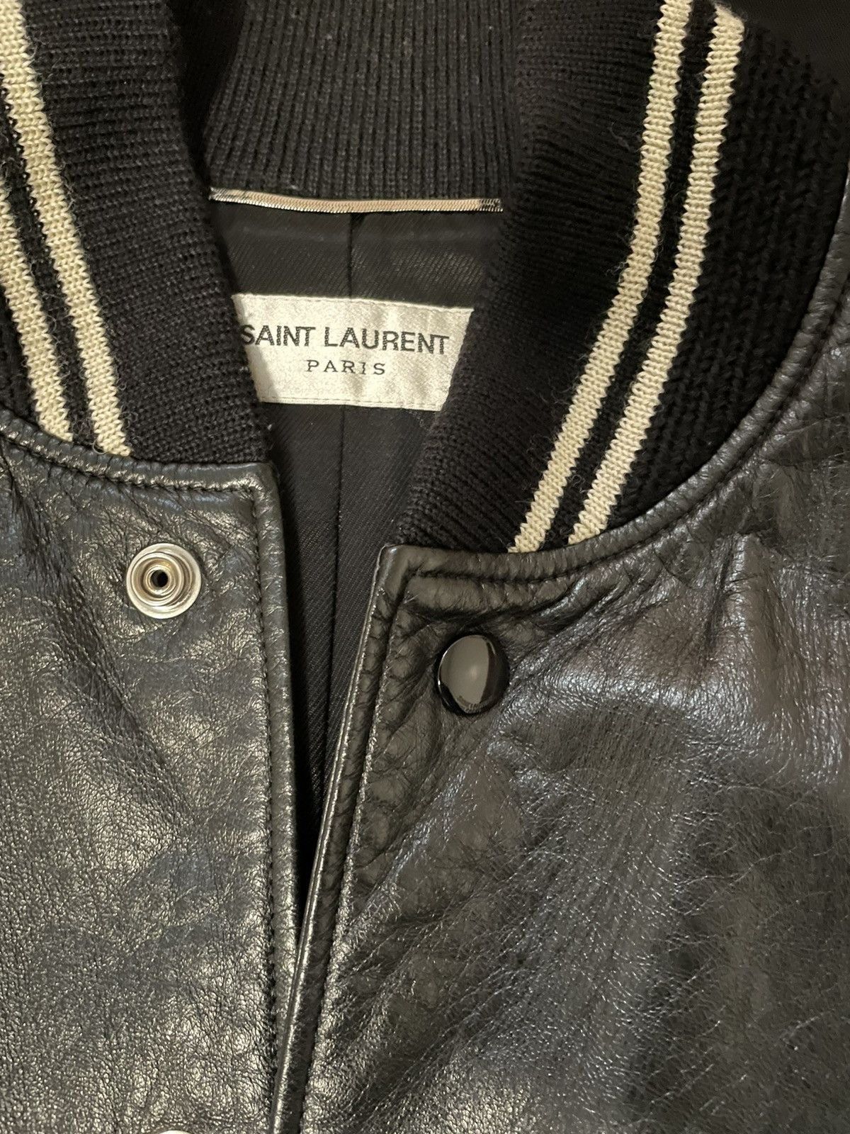 Saint Laurent Paris Saint Laurent leather Bk & Wht teddy Size US S / EU 44-46 / 1 - 10 Thumbnail