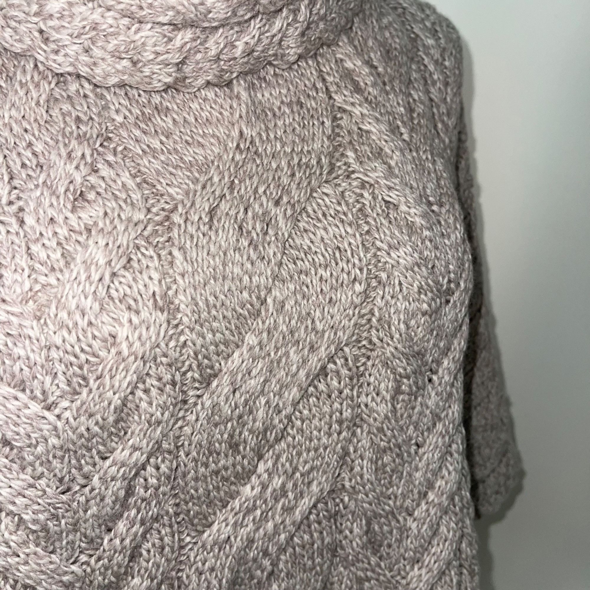 Other Aran ‎Womens ‎‎‎‎‎‎‎‎Top One Size Beige Co‎wl Neck Poncho Size ONE SIZE - 4 Thumbnail