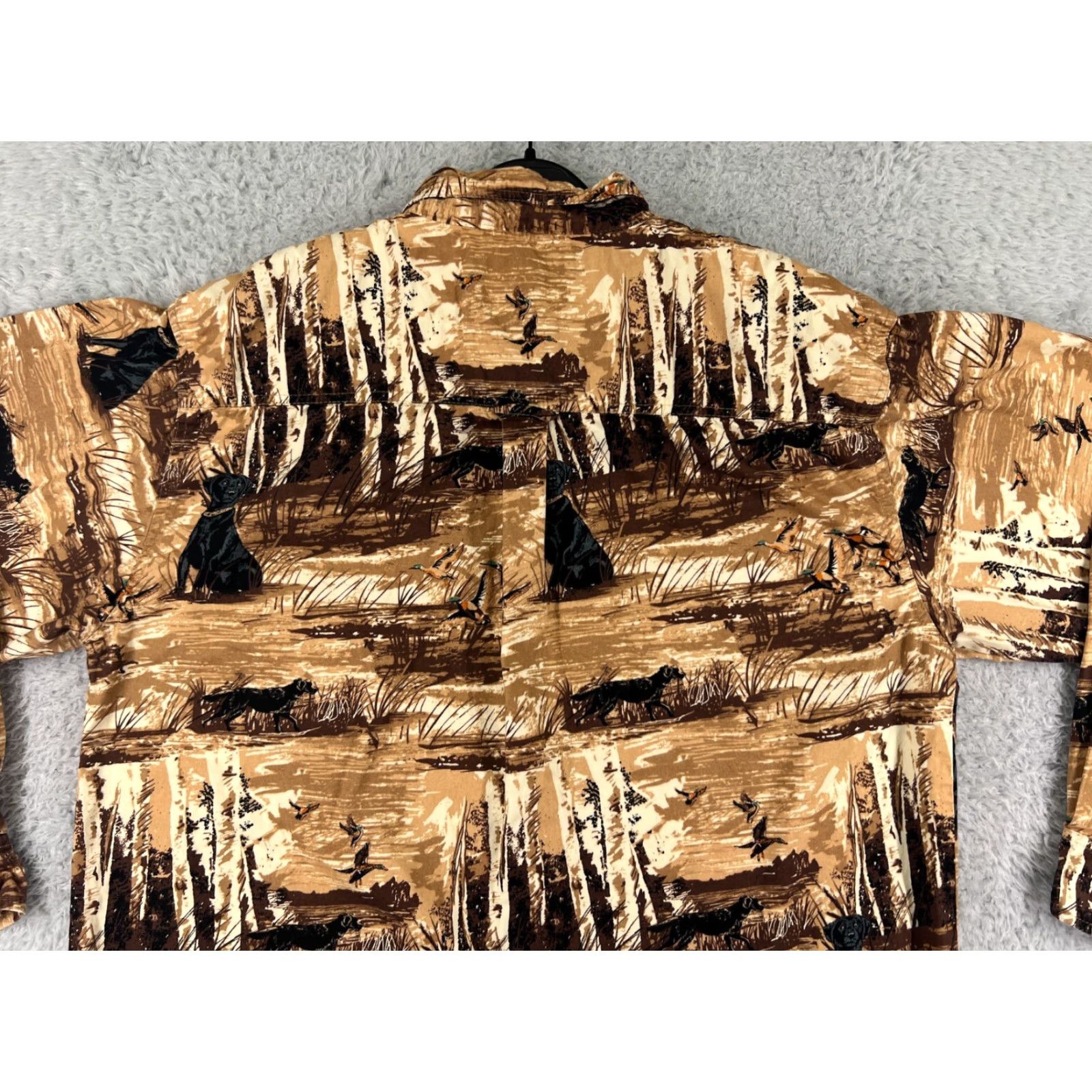 Alife Outdoor Life Shirt Mens Large Beige Button-Up Short Sleeve Cotton Camouflage Duck Hunting Casual 90s Theme Mens Size US L / EU 52-54 / 3 - 6 Thumbnail