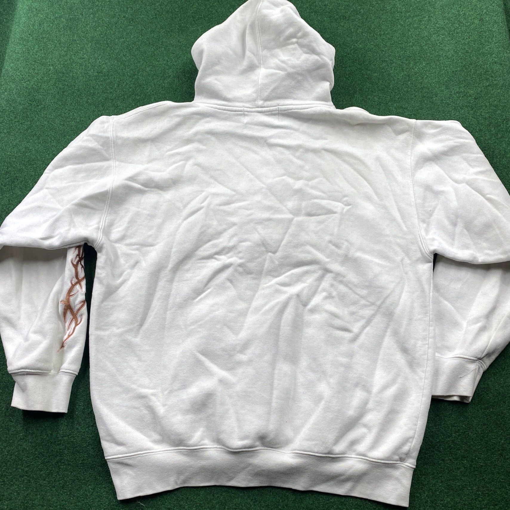Vintage VINTAGE Sapphire Lounge Hoodie Mens L White Y2K Tribal Barbed Wire Sweatshirt Size US L / EU 52-54 / 3 - 3 Thumbnail