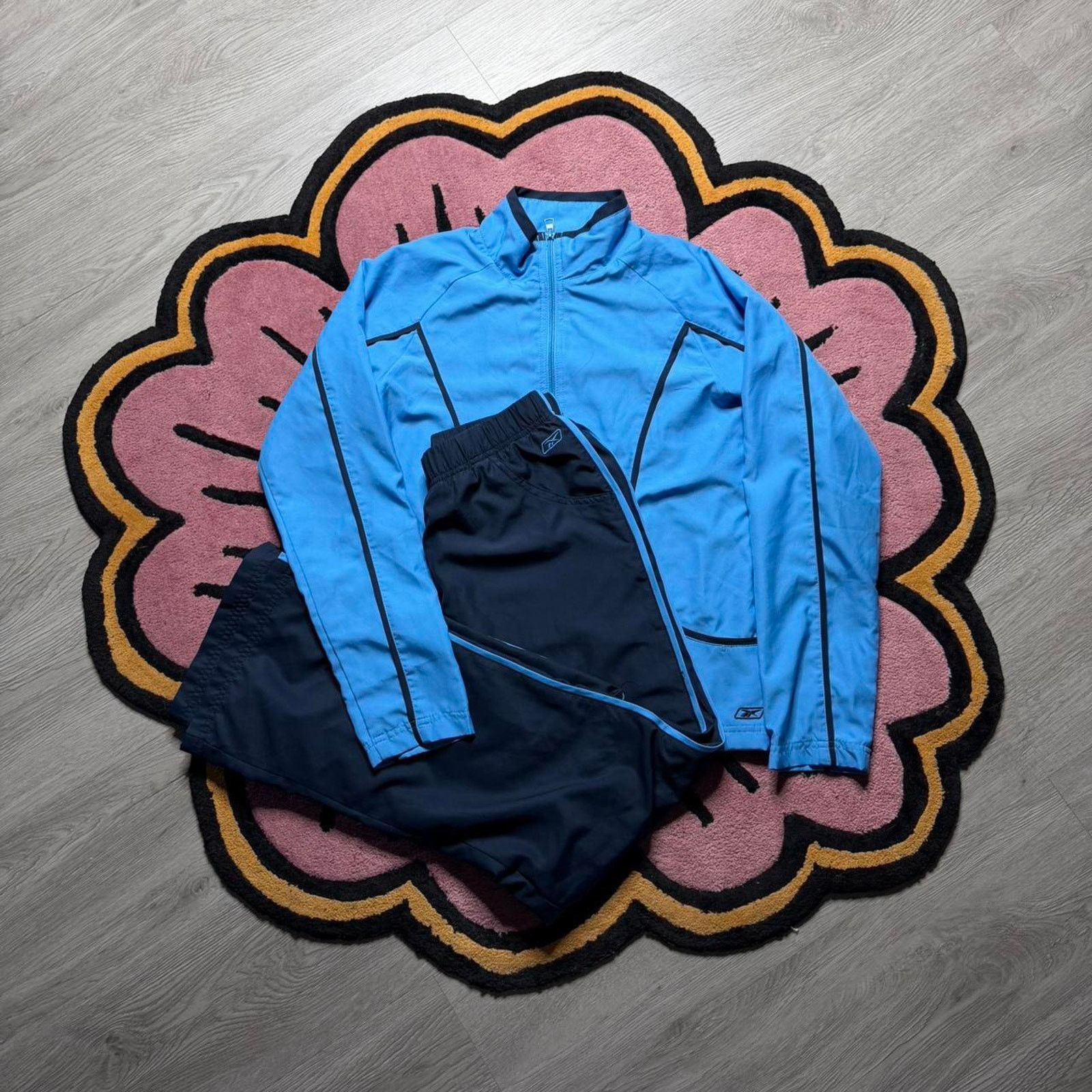 Vintage Y2K Reebok Embroidered Logo Full Zip Tracksuit Small