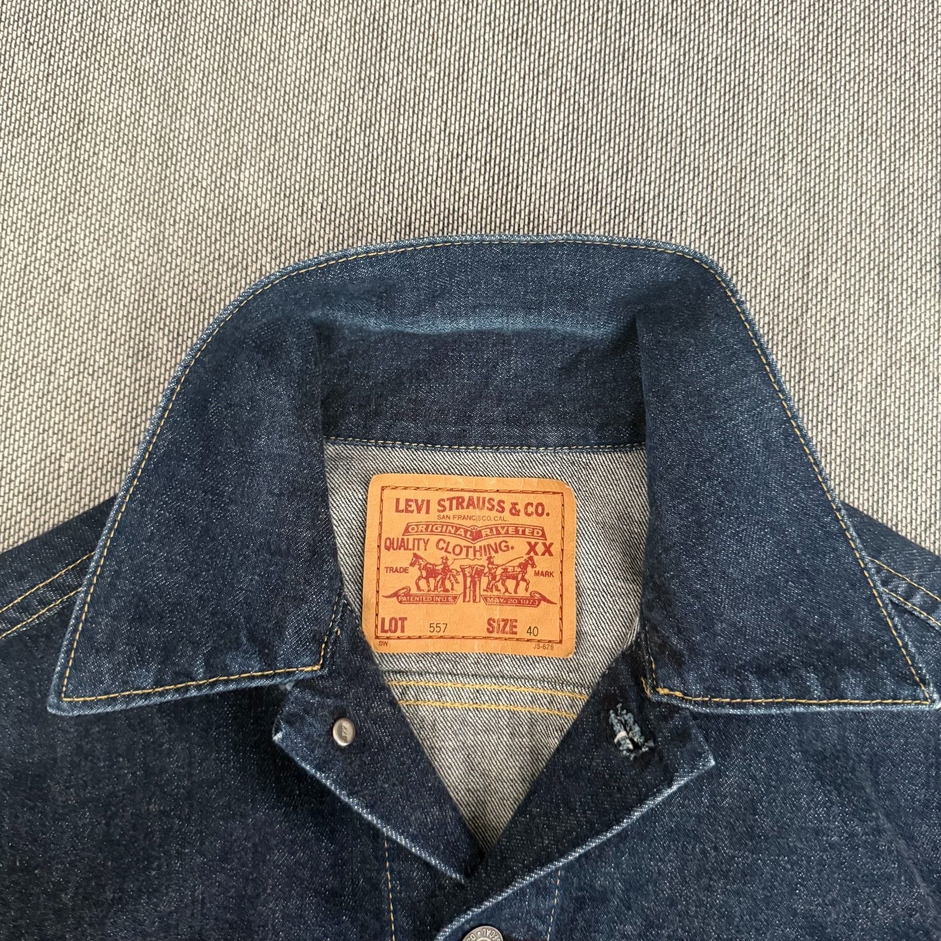Levi's Vintage Clothing Levi's LVC 557 J22 Denim Jacket Size US XXS / EU 40 - 3 Thumbnail
