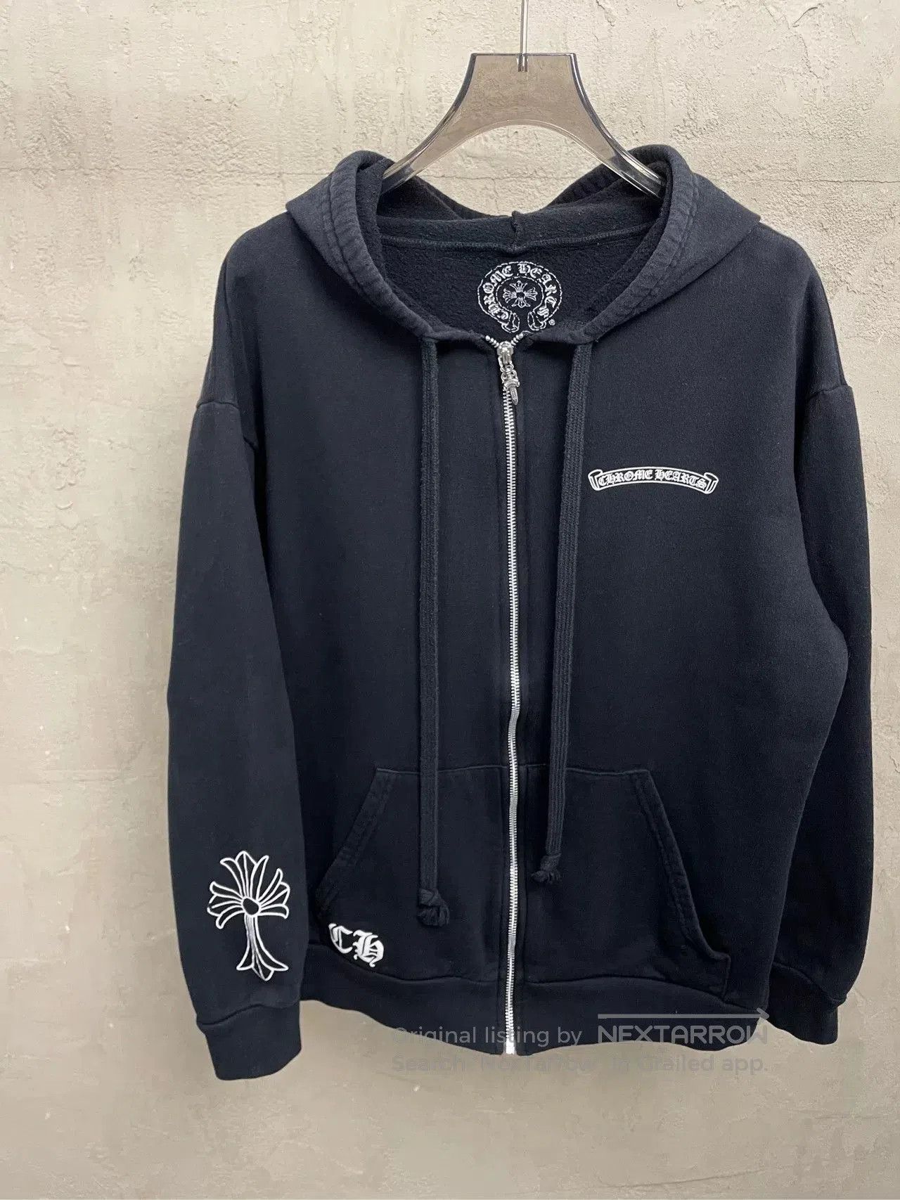 Chrome Hearts Chrome Hearts Black Zip Hoodie with Cross. Size US XL / EU 56 / 4 - 3 Thumbnail