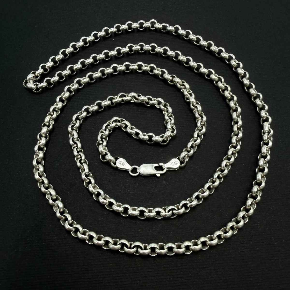 Sterling Silver Vintage 925 Sterling Silver Rolo Belcher Chain Necklace 36g Size ONE SIZE - 3 Thumbnail