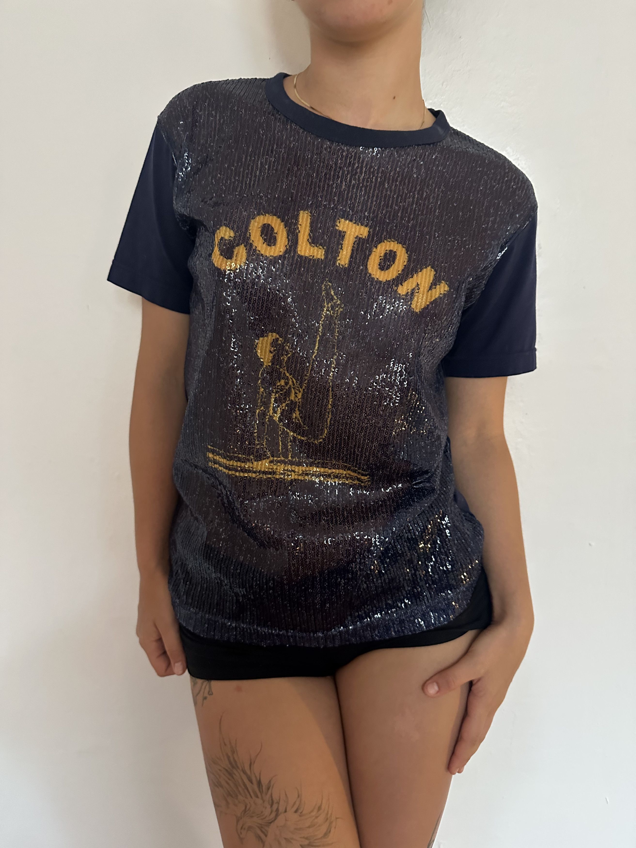Comme des Garcons × Junya Watanabe Junya Watanabe Sequin Colton T-Shirt Size S / US 4 / IT 40 - 6 Thumbnail