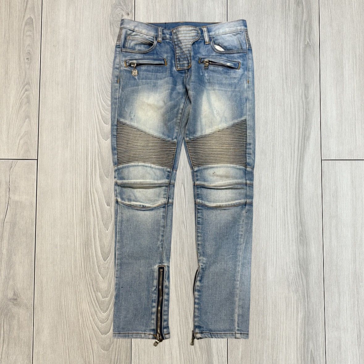Balmain Balmain SS11 Eagle Coin Biker Jeans | Grailed
