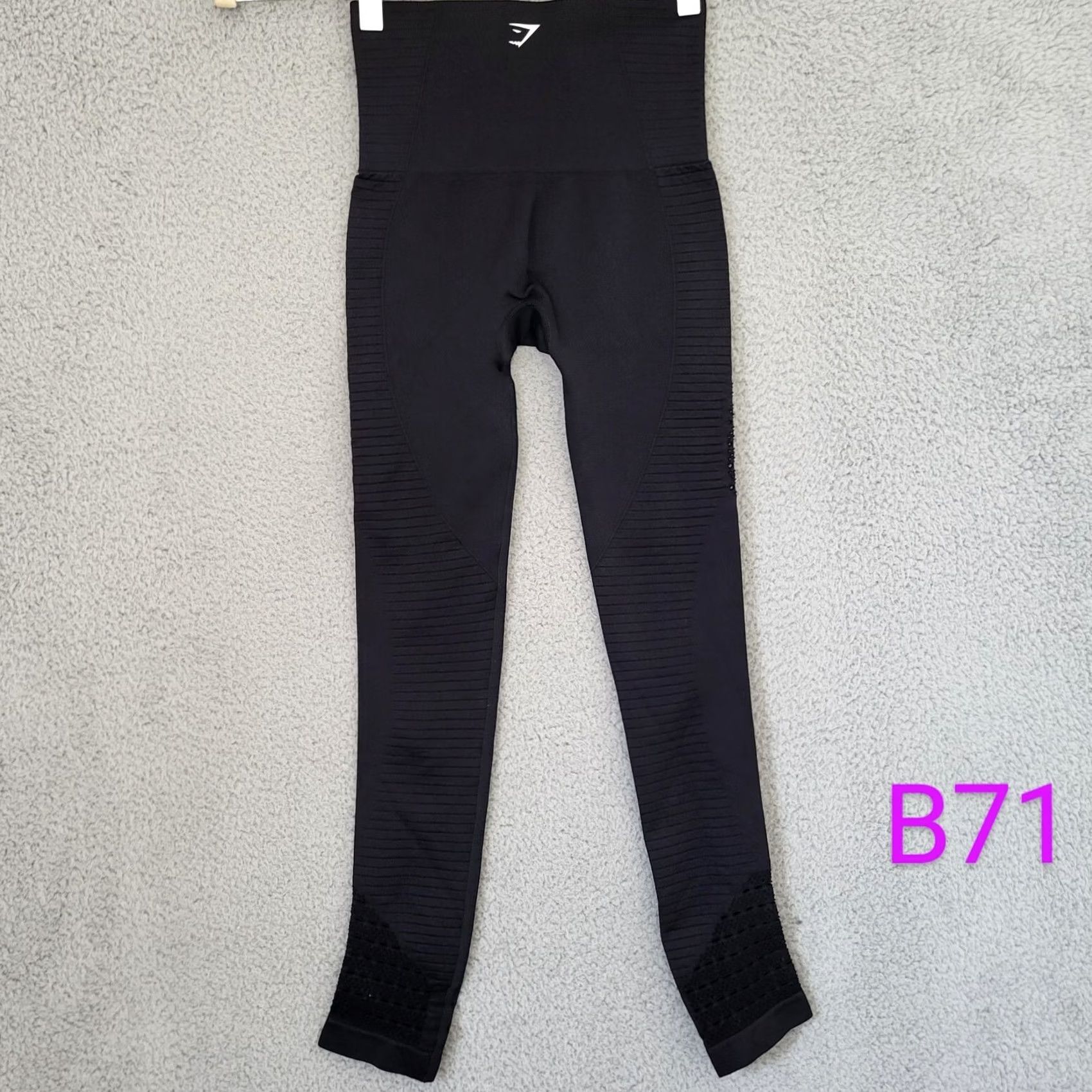 Gymshark Gymshark Black Seamless Leggings Womens XS Regular Skinny Activewear Pants Size 26" / US 2 / IT 38 - 5 Thumbnail