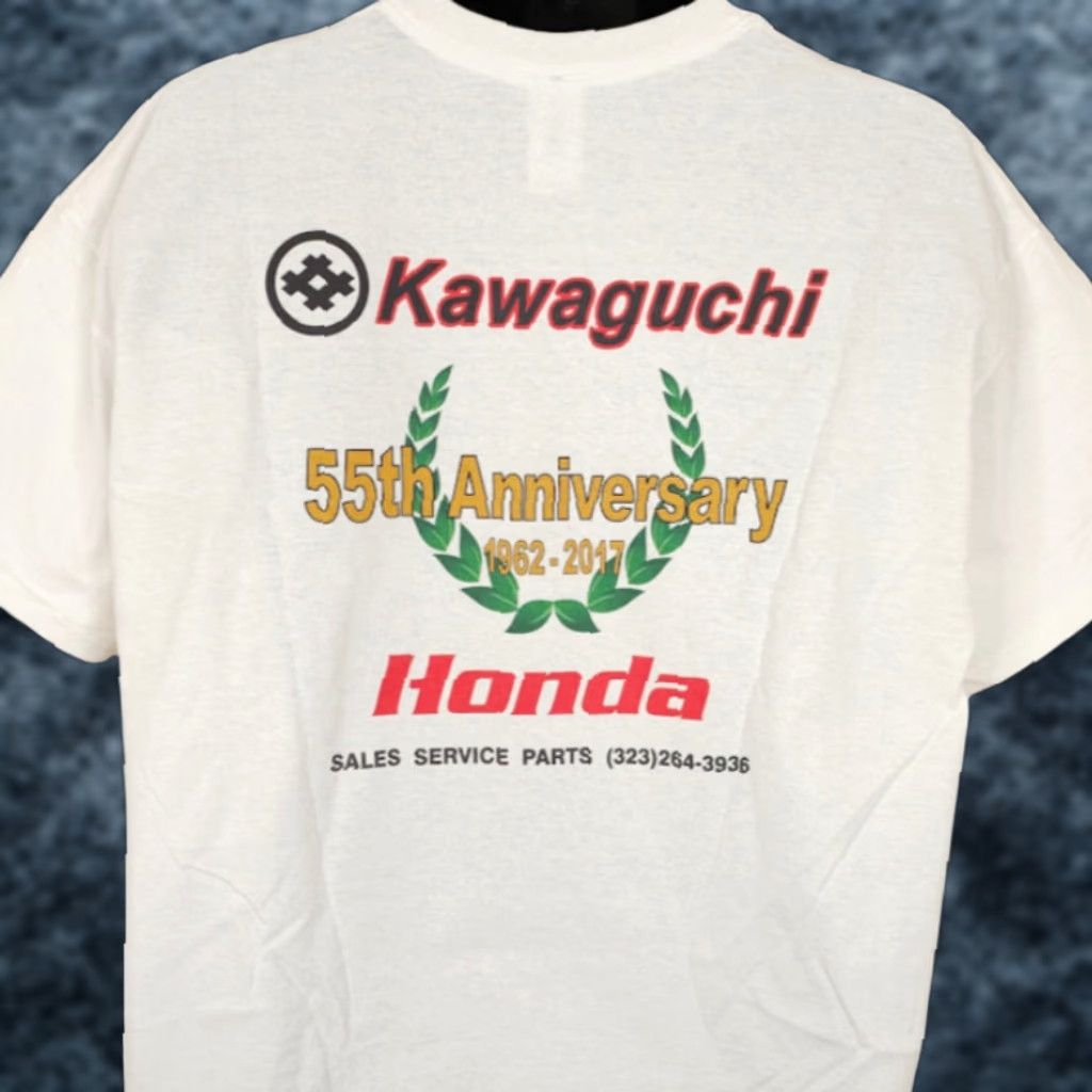 Gildan Kawaguchi Honda T Shirt Mens XL White Power Equipment California Gildan Cotton Crew Neck Short Sleeve, Regular, Double-Sided, Vintage: No Size US XL / EU 56 / 4 - 1 Thumbnail