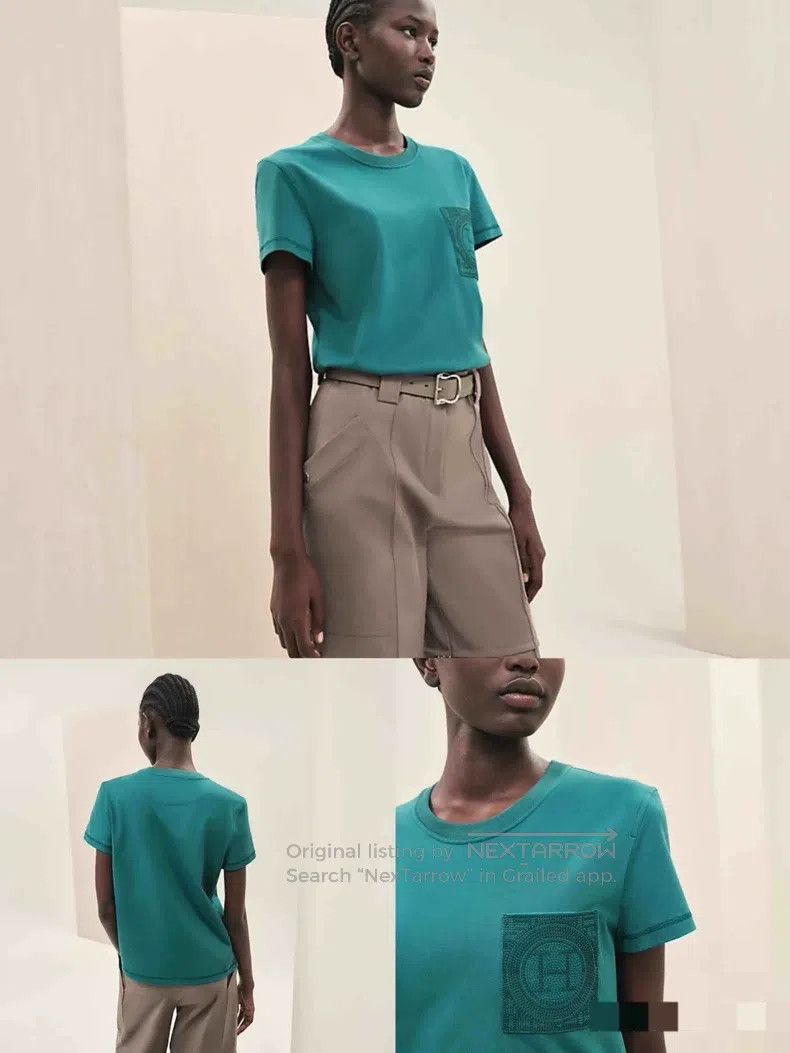 Hermes Hermes 23 Autumn-Winter Turquoise H Embroidered Crewneck C Size S / US 4 / IT 40 - 9 Thumbnail