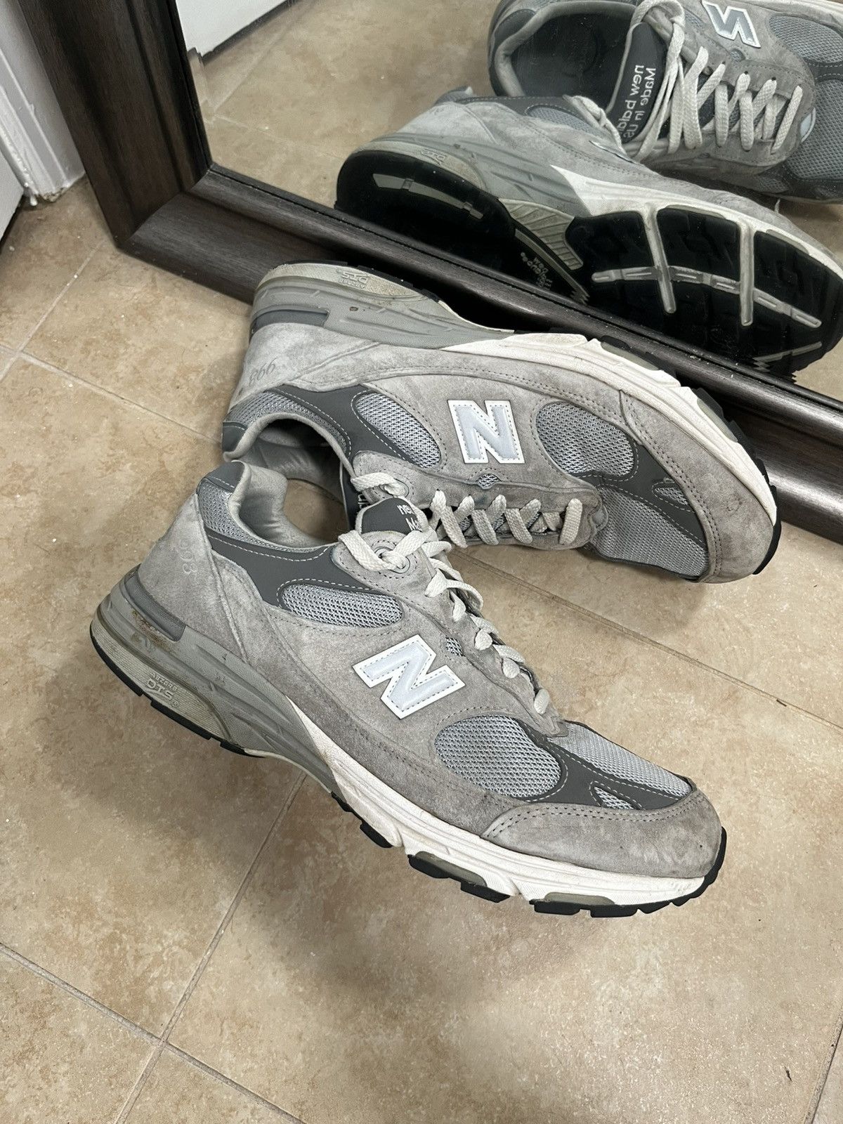New Balance New Balance 993 Grey Made in USA Size US 12 / EU 45 - 1 Thumbnail