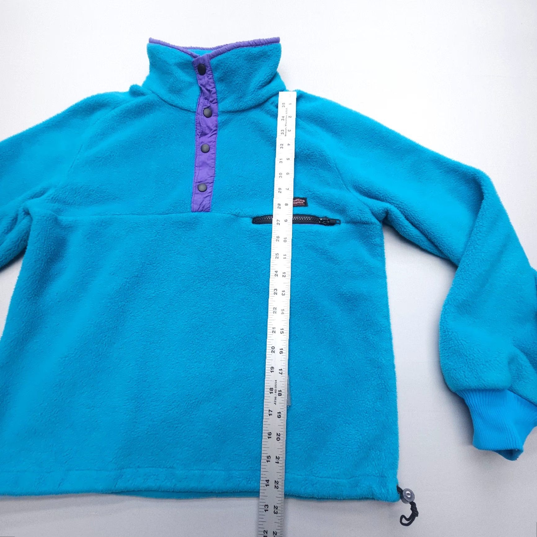 Etro VINTAGE Wyoming Woolens Jackson Hole PolarPlus Fleece Jacket Small Blue Regular Women Basic Jacket 80s 90s Outdoor Retro Size S / US 4 / IT 40 - 5 Thumbnail