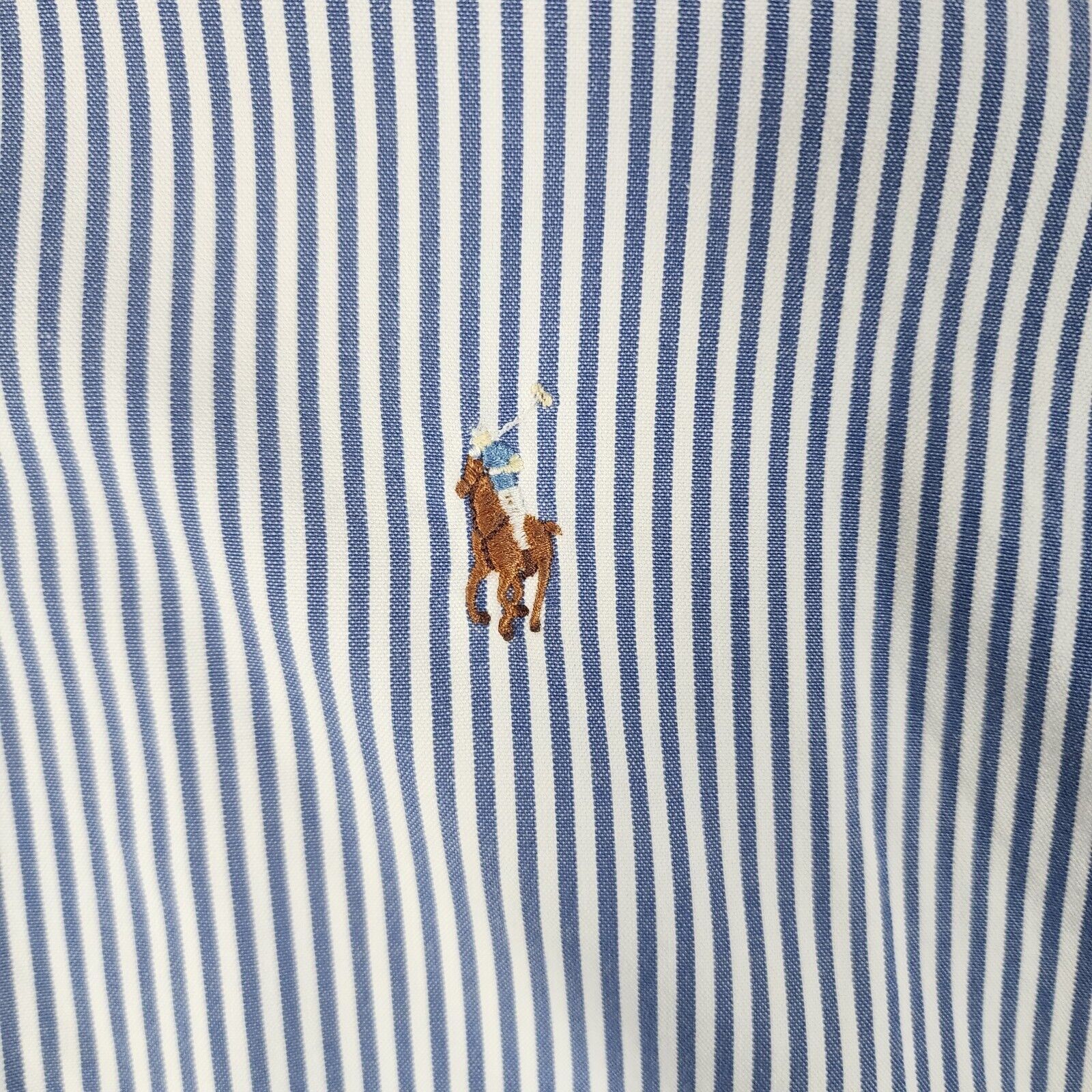 Ralph Lauren Ralph Lauren 17.5-36 Yarmouth Pinpoint Oxford Shirt Blu/Wht Size US XL / EU 56 / 4 - 3 Thumbnail