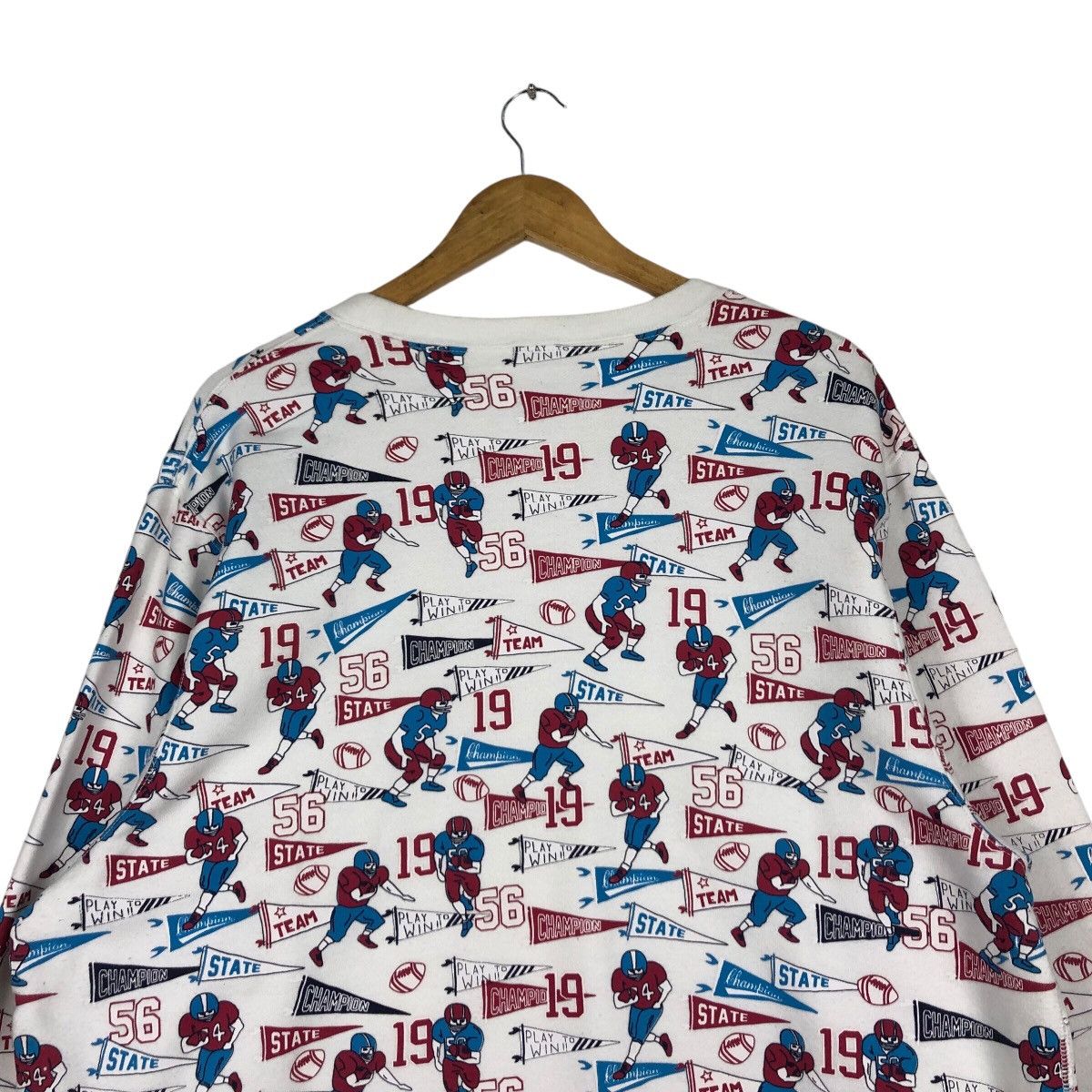 Champion × Japanese Brand × Vintage Vintage Champion Full Print Rare Baseball Rugby Large Size US L / EU 52-54 / 3 - 8 Thumbnail