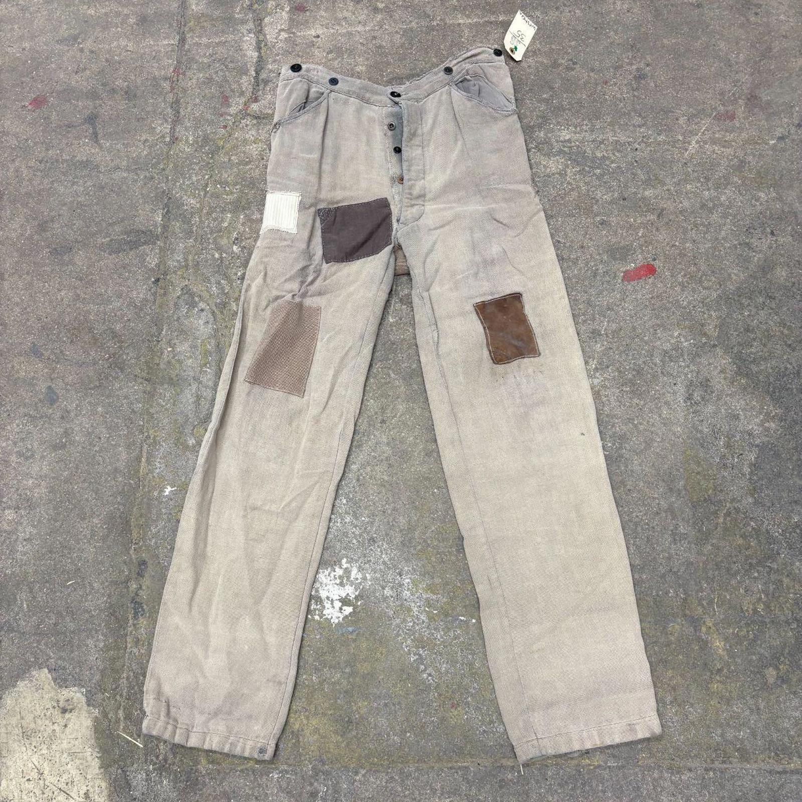 Other Vintage 30s 40s Patchwork Western Pants Thrashed Faded Size US 34 / EU 50 - 1 Thumbnail