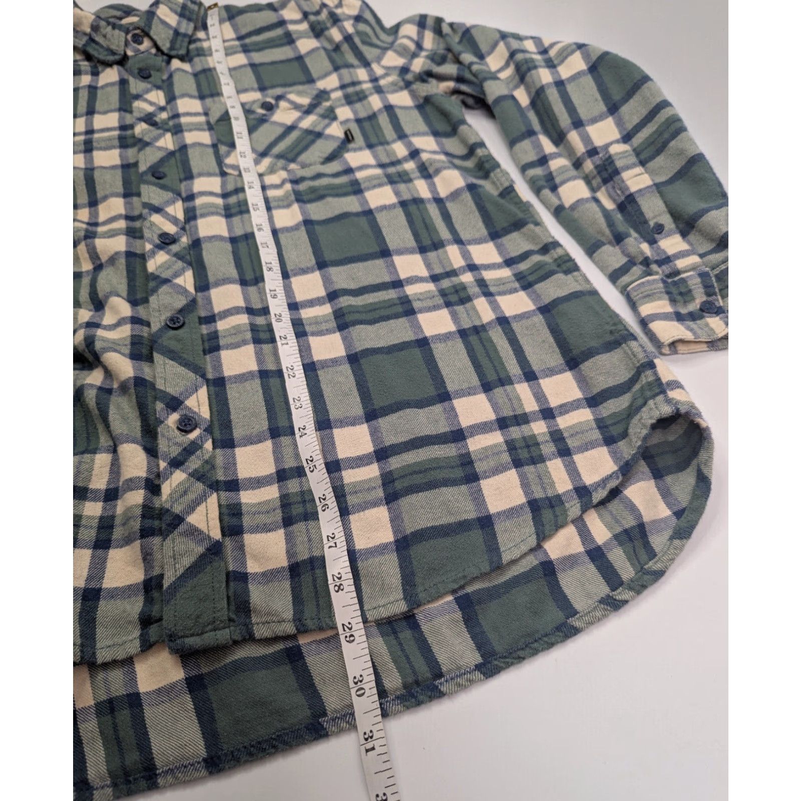 Quiksilver QuikSilver Shirt Men's Large Green Blue Plaid Flannel Regular Fit Skater Surf Size US L / EU 52-54 / 3 - 4 Thumbnail