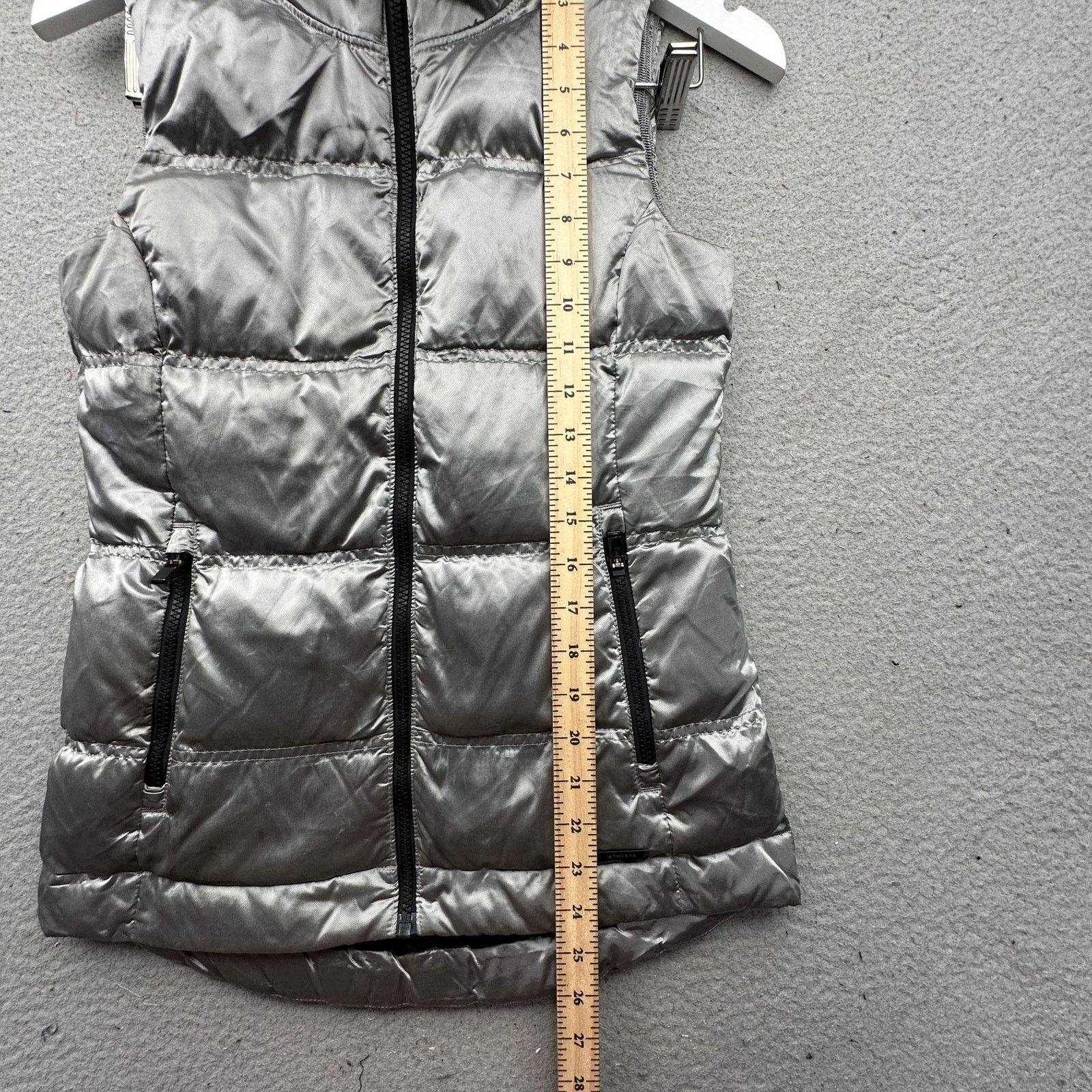 Athleta Athleta Silver Twill Goose Down Vest Jacket Womens XXS Size XXS / US 00 / IT 34 - 4 Thumbnail