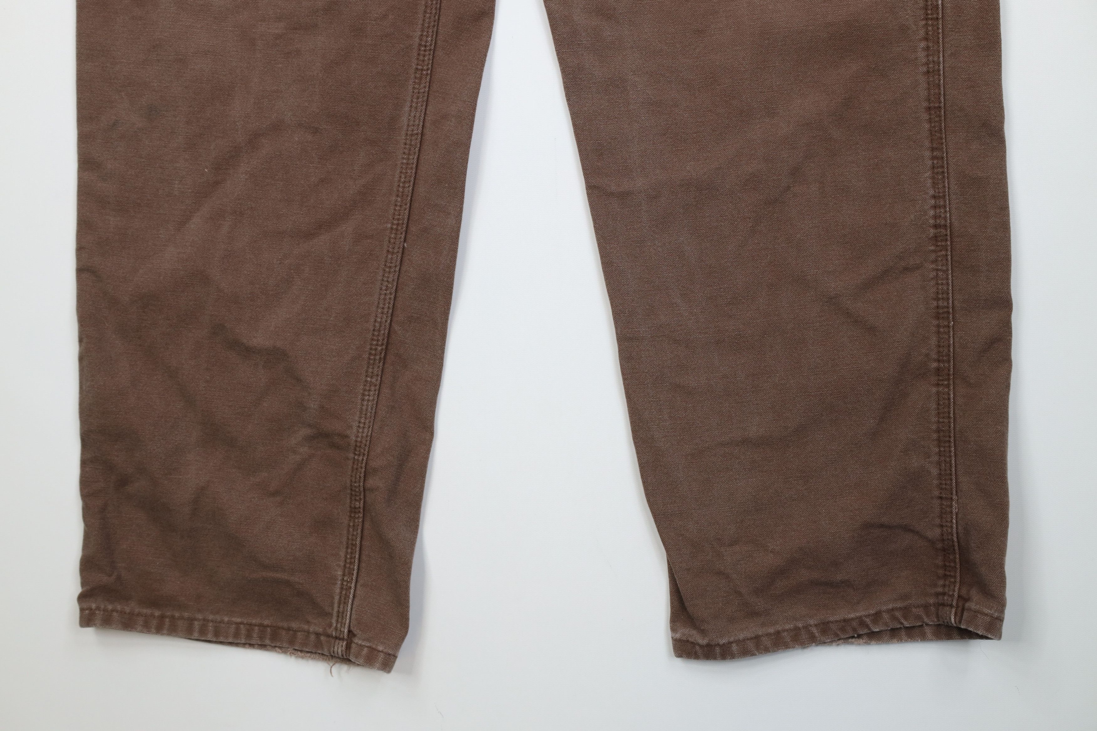 Carhartt Vintage 90s Carhartt Wide Leg Dungaree Pants Brown Cotton Size US 40 / EU 56 - 4 Thumbnail