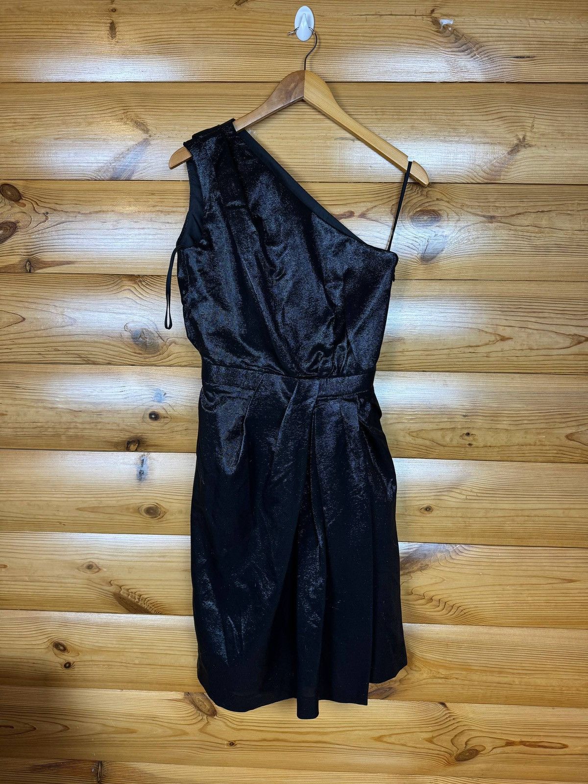 Dsquared2 DSQUARED2 One Shoulder Silk Blend Dress Black NWT IT 40 Size M / US 6-8 / IT 42-44 - 1 Thumbnail