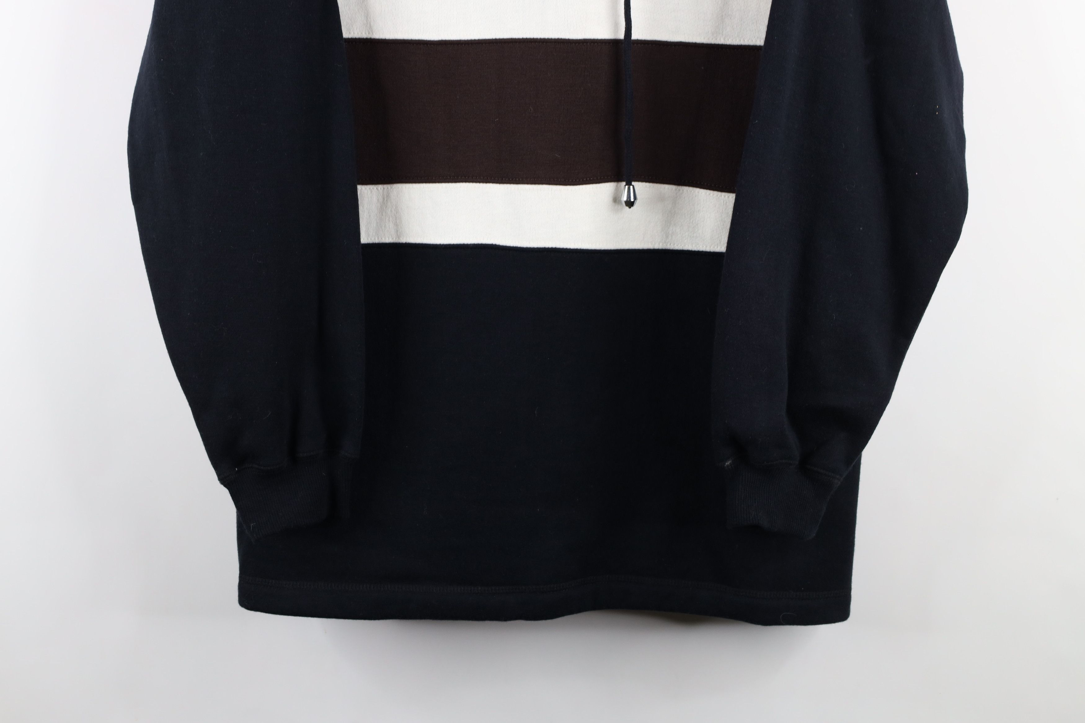 Vintage Deadstock Vintage 90s Streetwear Block Henley Sweatshirt Size L / US 10 / IT 46 - 3 Thumbnail