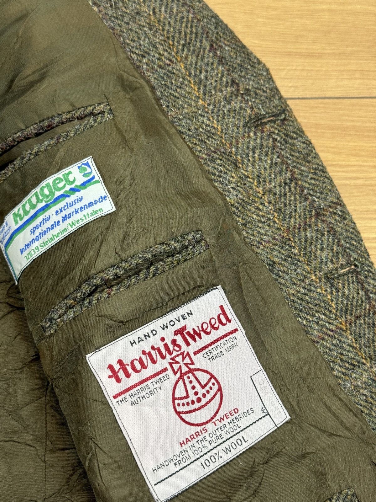 Harris Tweed Vintage wool blazer Harris Tweed original luxury item Size 46L - 2 Thumbnail