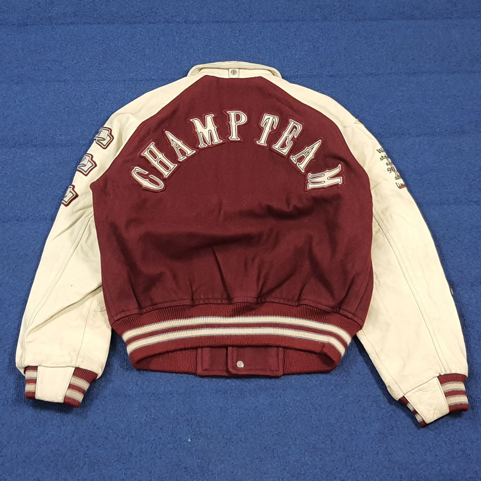 Vintage [ixi:z] Wool Leather Baseball Bomber Retro 90s Urban C295N22 Size US M / EU 48-50 / 2 - 5 Thumbnail