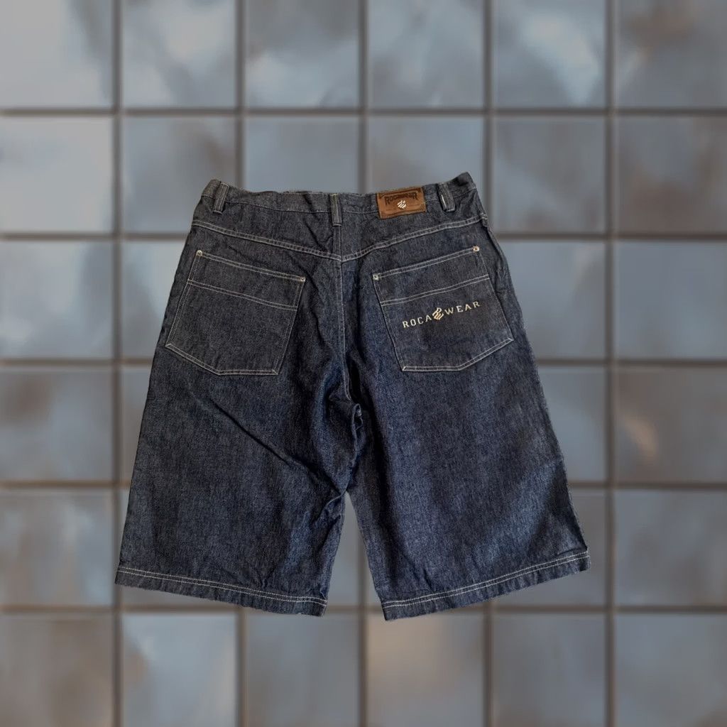 Rocawear VINTAGE Rocawear Denim Jorts 90s Baggy Jeans Shorts Size 42 Men Blue HTF RARE Size US 42 / EU 58 - 1 Thumbnail