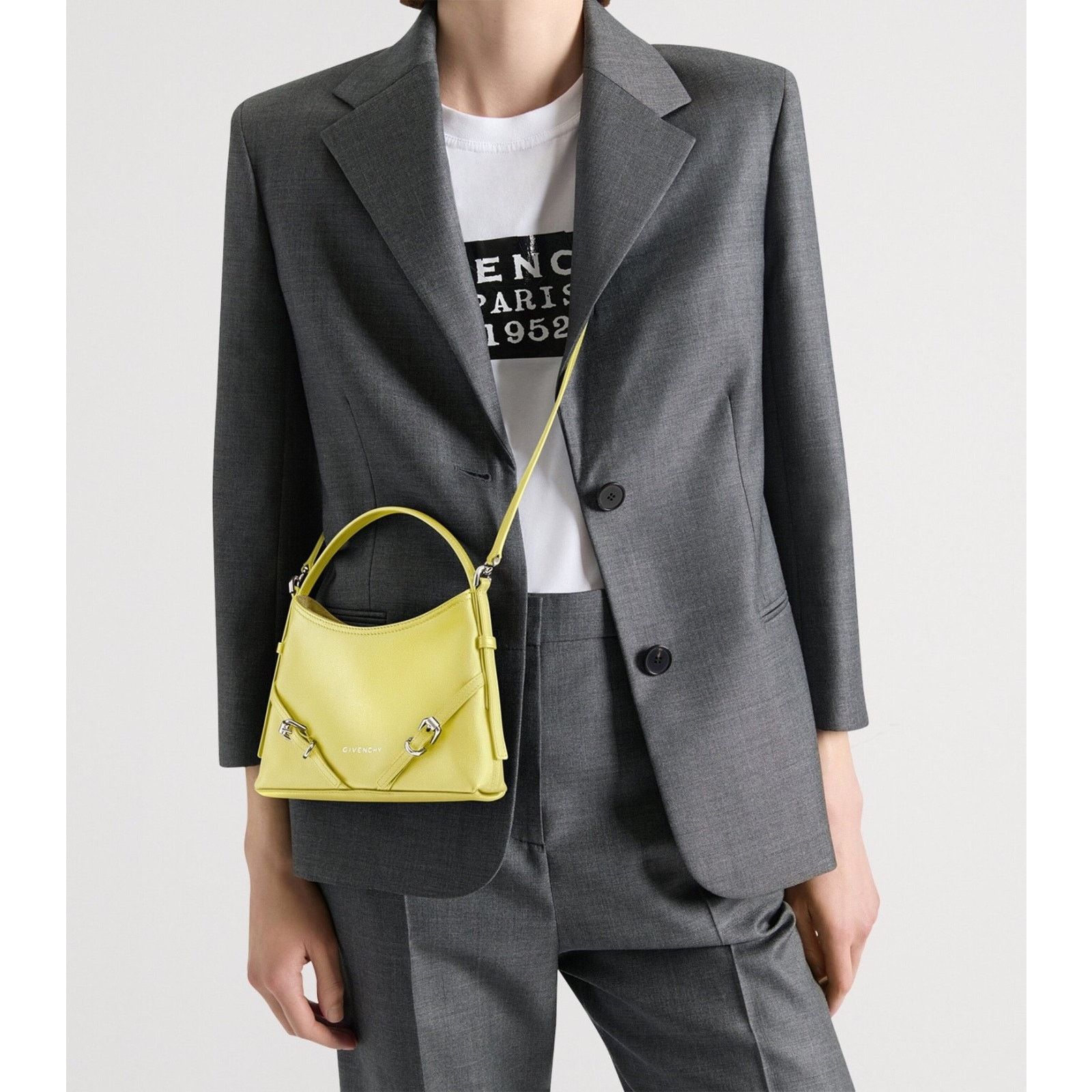 Givenchy Givenchy Voyou Nano Yellow Shiny Leather Crossbody Bag Size ONE SIZE - 5 Thumbnail