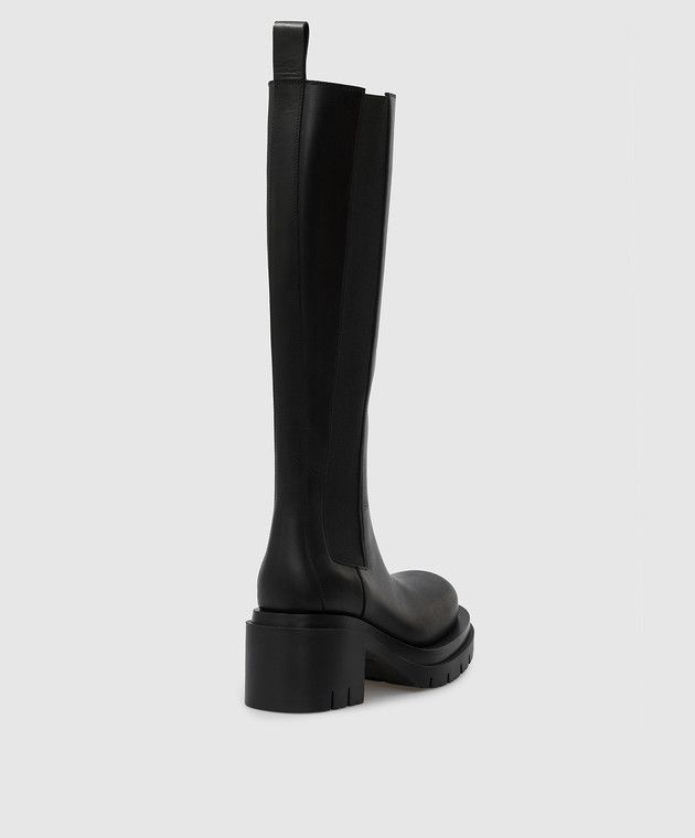 Bottega Veneta o1y0725 Square Heel Boots in Black Size US 10 / IT 40 - 2 Thumbnail