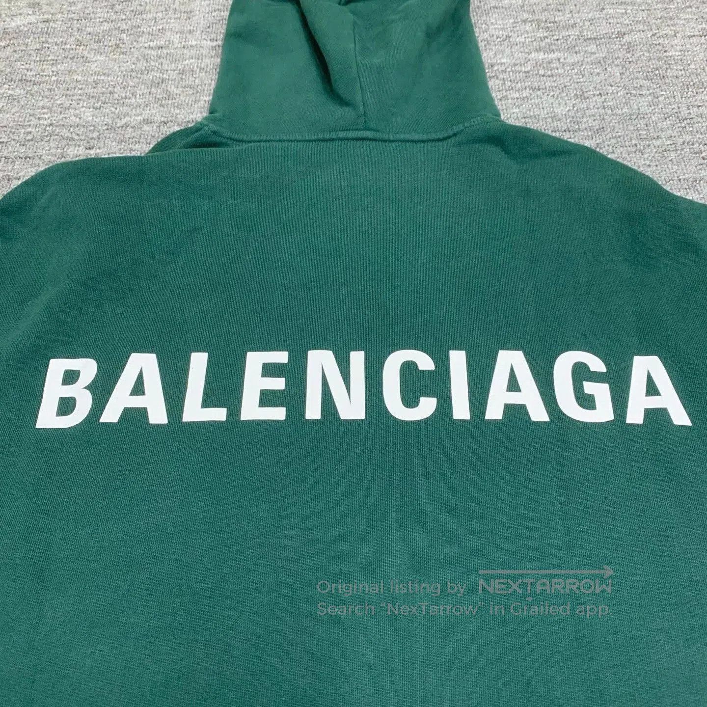 Balenciaga Balenciaga Green Back Logo Hoodie. Size US M / EU 48-50 / 2 - 8 Thumbnail