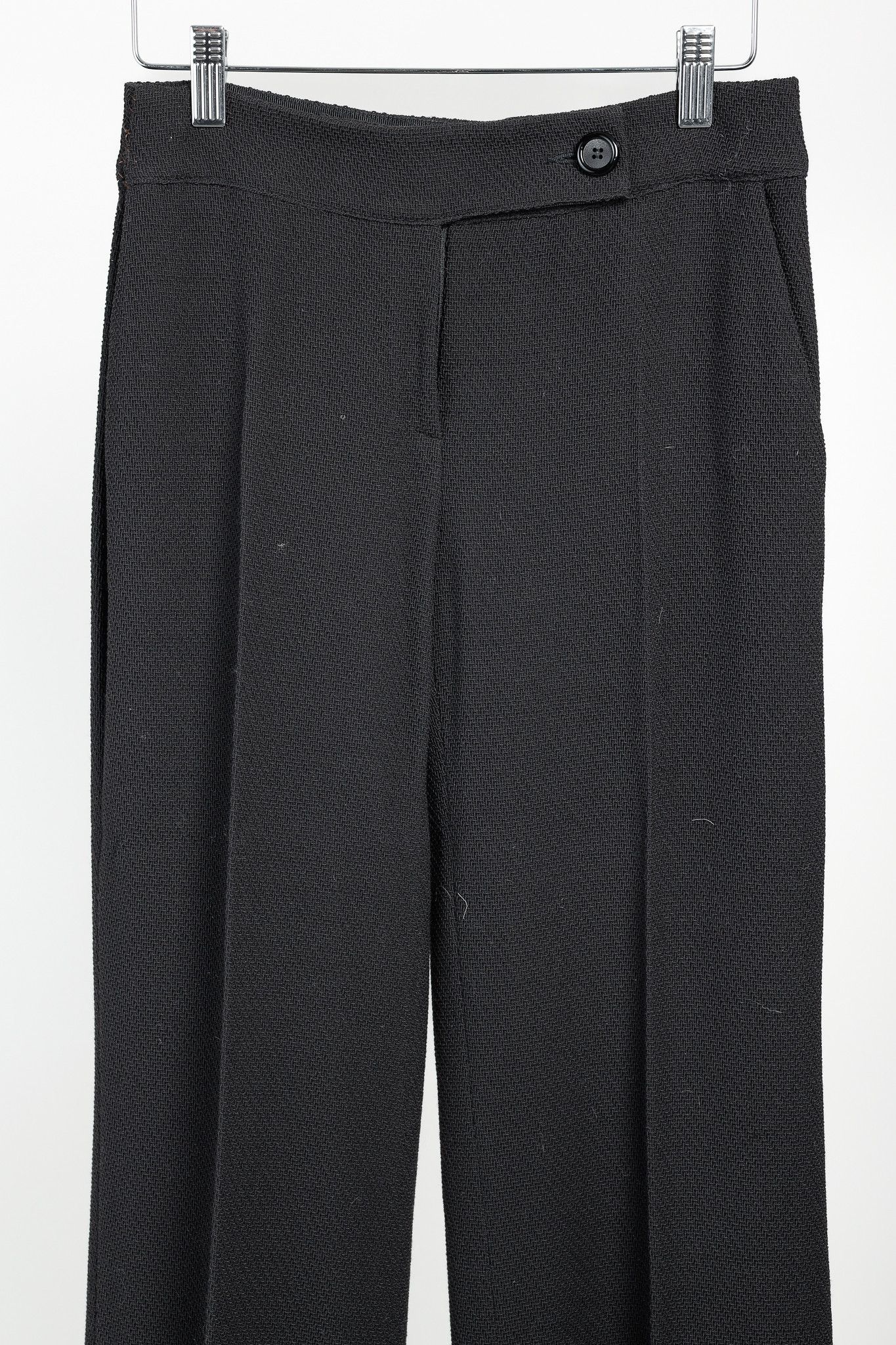 Emporio Armani Emporio Armani Black Wide-Leg Trousers Size 28" / US 6 / IT 42 - 3 Thumbnail